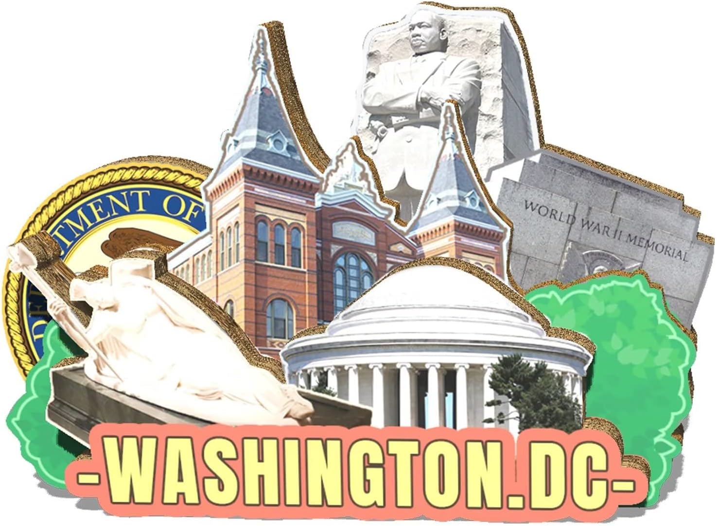 USA Washington.DC Magnet Fridge Magnet Wooden 3D Landmarks Travel Collectible Souvenirs Decoration Handmade4