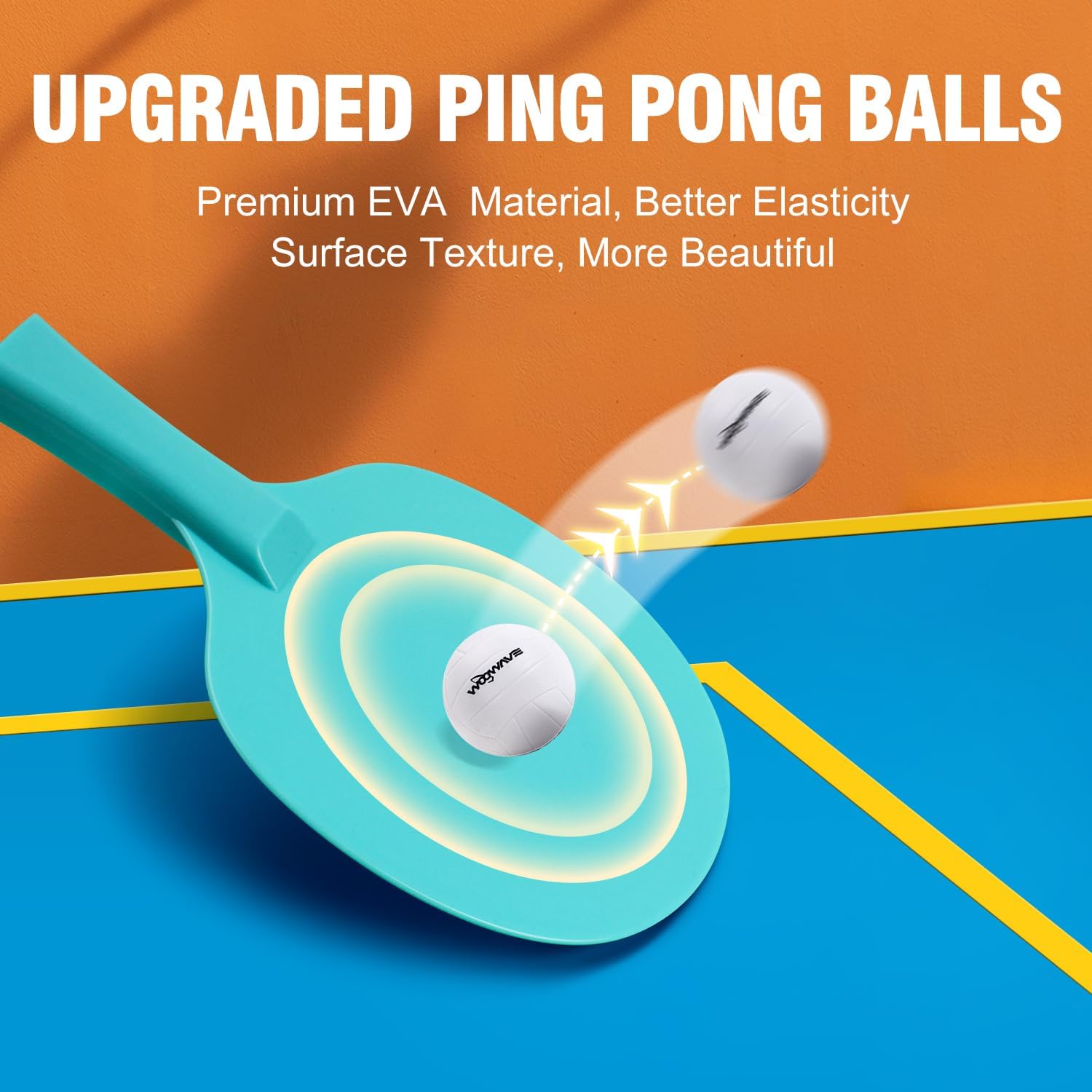 WOOWAVE Floating Ping Pong Table for Pool Party, Pool Ping Pong Table Floating for Swimming Pool Game, Floating Table Tennis Game for Summer Outdoor Fun Including Floating Table, Paddles, Balls, Net