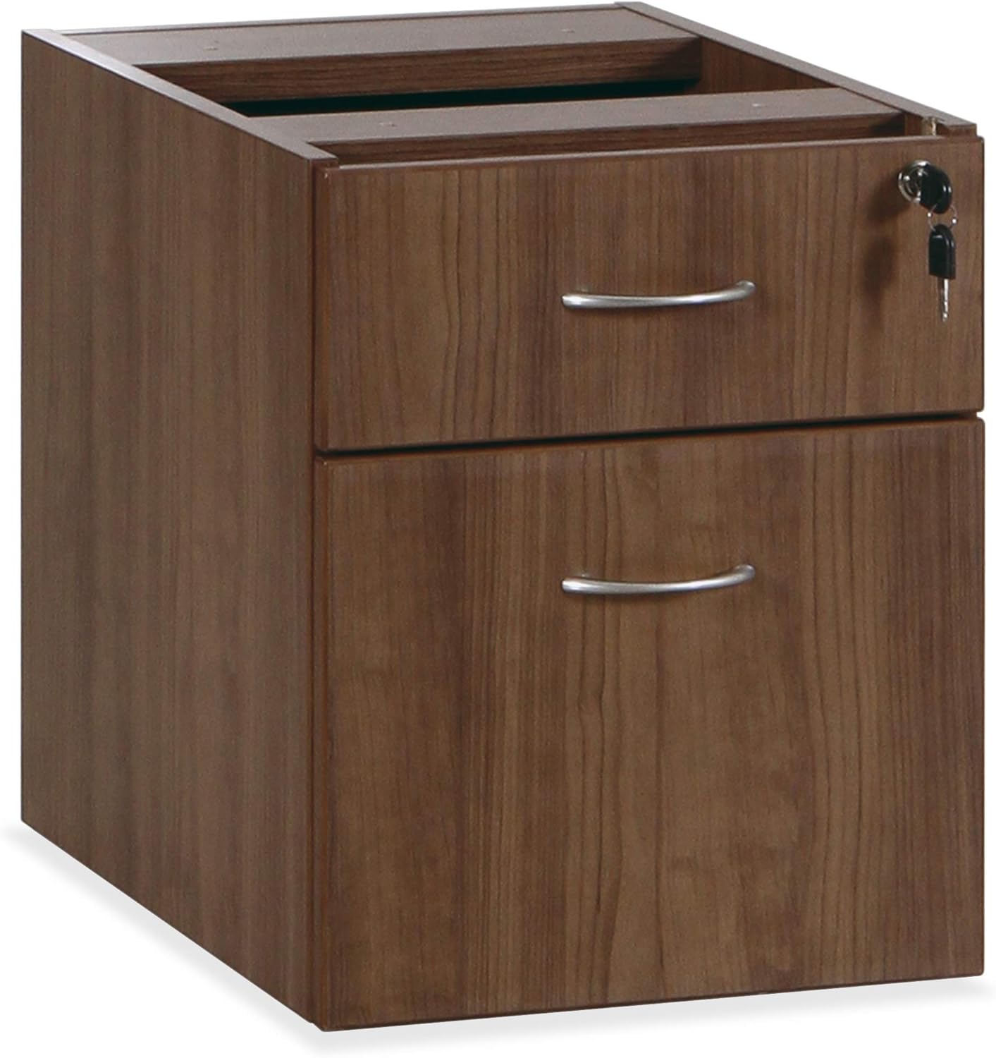 Lorell Essentials Series Walnut Hanging Pedestal