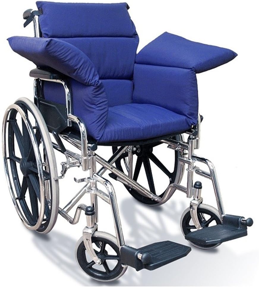 Fully Comfortable Water Resistant Cushion Pillows, with Soft Hypoallergenic Micro-Fiber Material is Perfect for Any Wheelchair, Recliner, Indoor/Outdoor and Office Use. Includes Positioning Belts