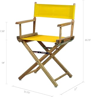 Casual Home 200-00/021-34 Director's Chair 18" - Classic Height Natural Frame/Gold Canvas