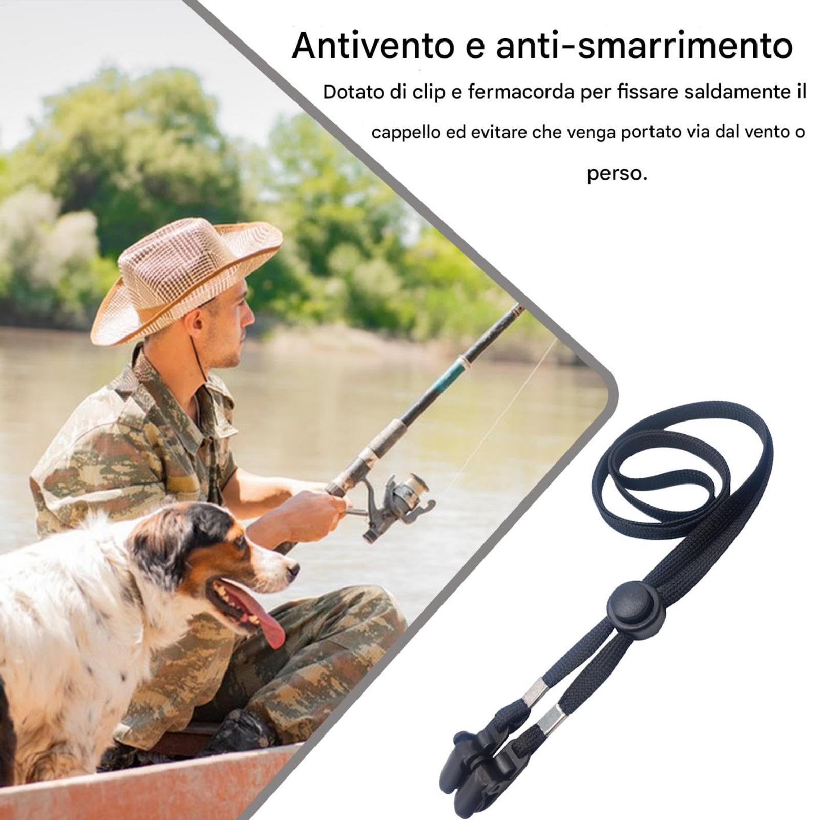 Cinghie di cappello per, clip del cappello per viaggi,Clip Hat Clip Regide Pontiera | Reteinatore con corda per mento anti-lost per accessori per il golf, la pesca, la,