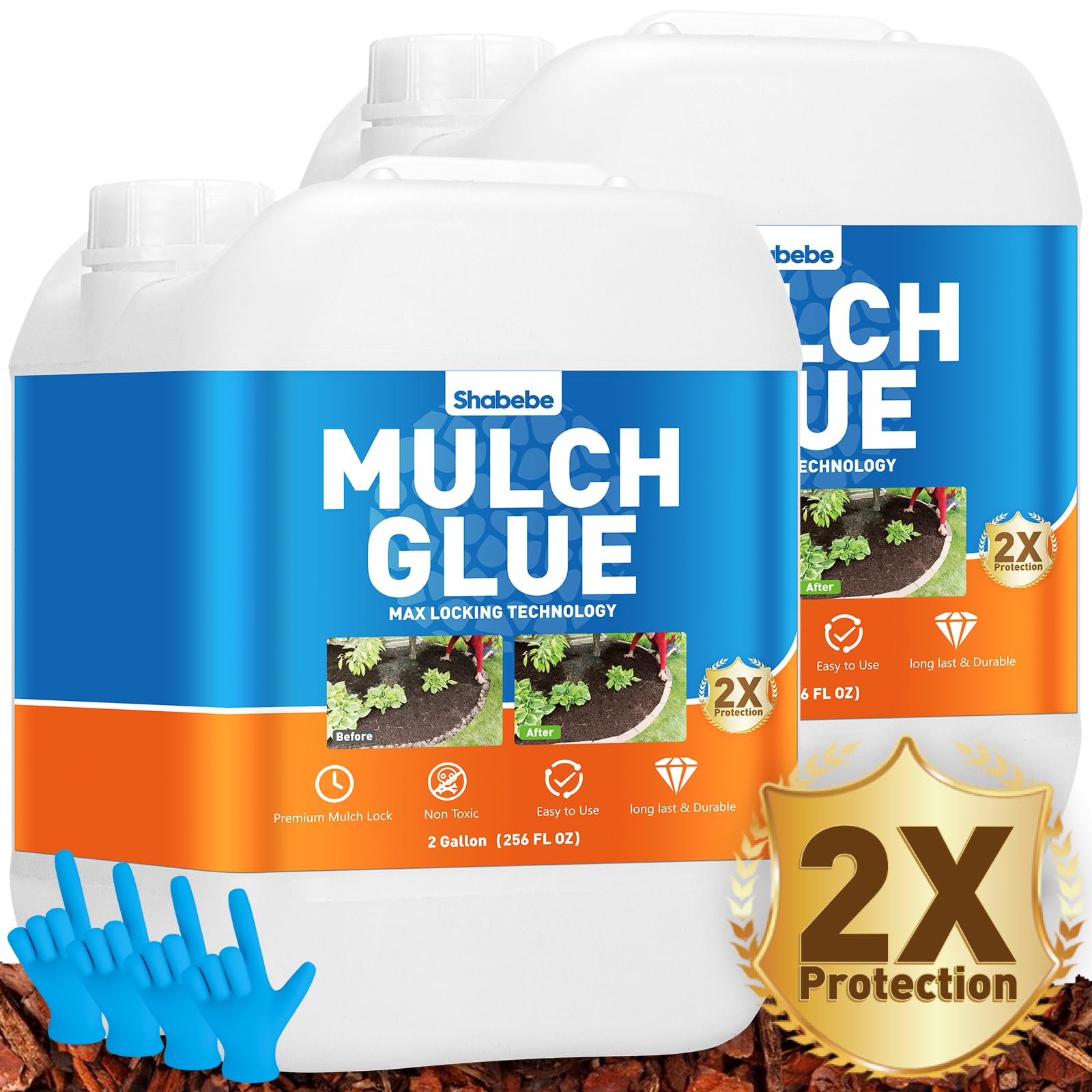 Mulch Glue 2 Gallon Mulch Glue for Landscaping, Super Landscape