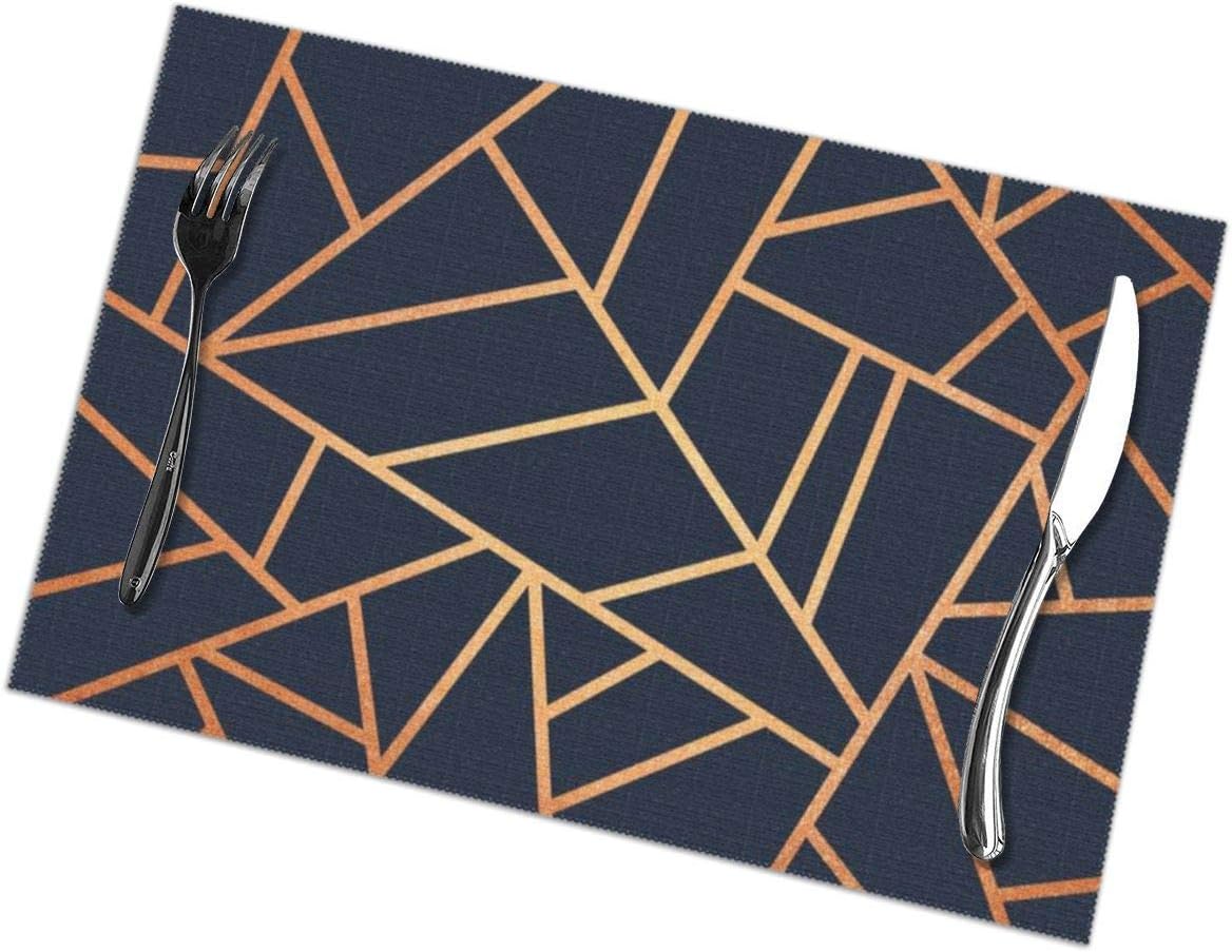 Place Mats, Dining Table Placemats Sets of 6 Heat Resistant Washable