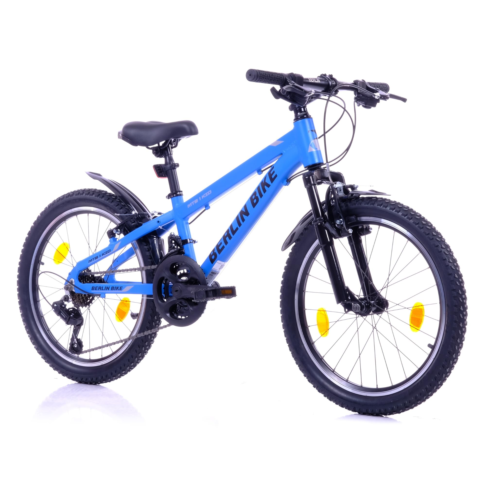 Mountainbike 20 Zoll MTB mit Aluminium-Rahmen 21 Gang Shimano FD-TZ500/RD-TY200D Schaltwerk, Kettenschaltung, Vordere Federung, Alurahmen 