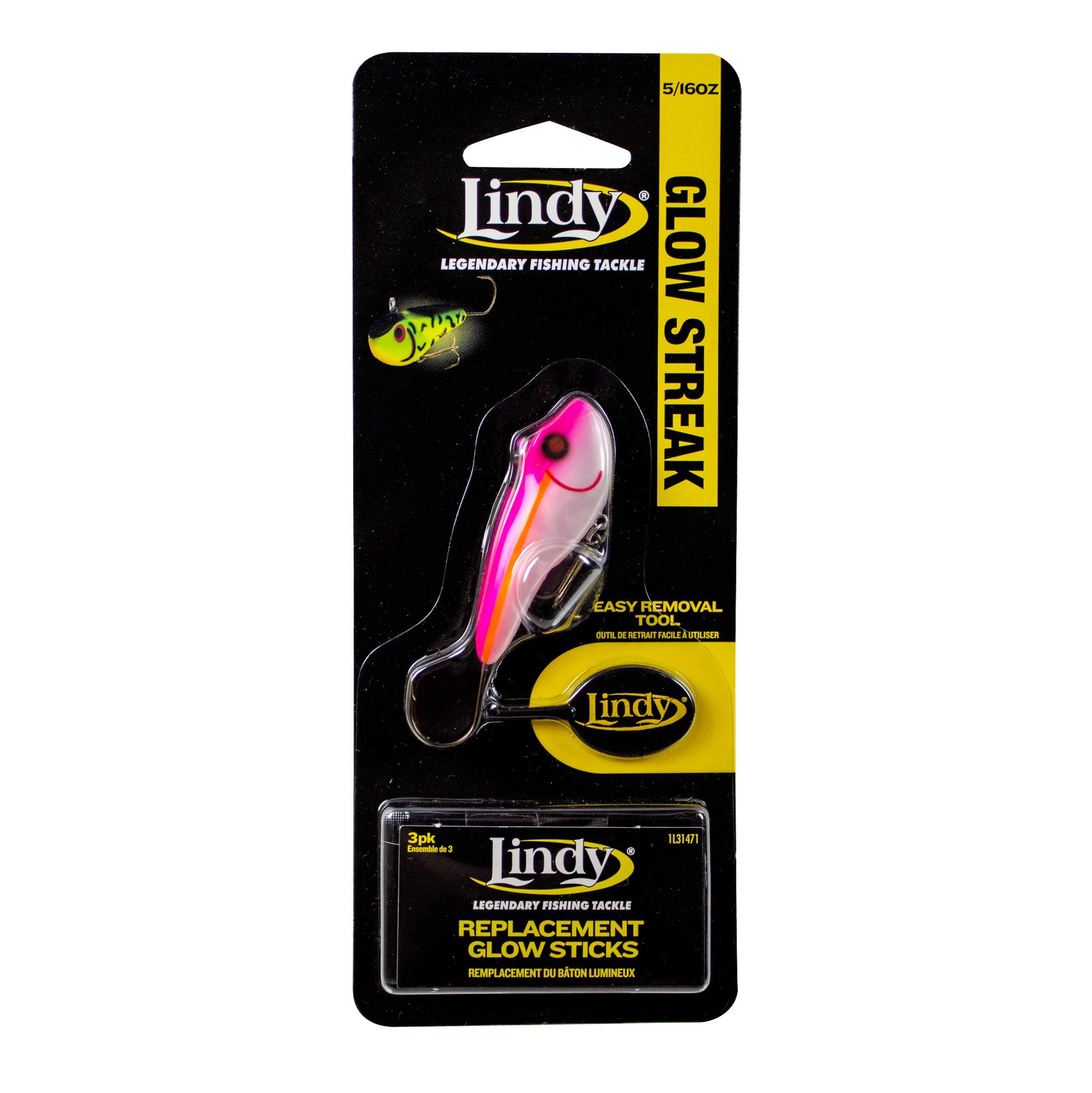 Lindy Fishing Tackle - Lindy Glow Streak-Pink Shad (LGSTK217)