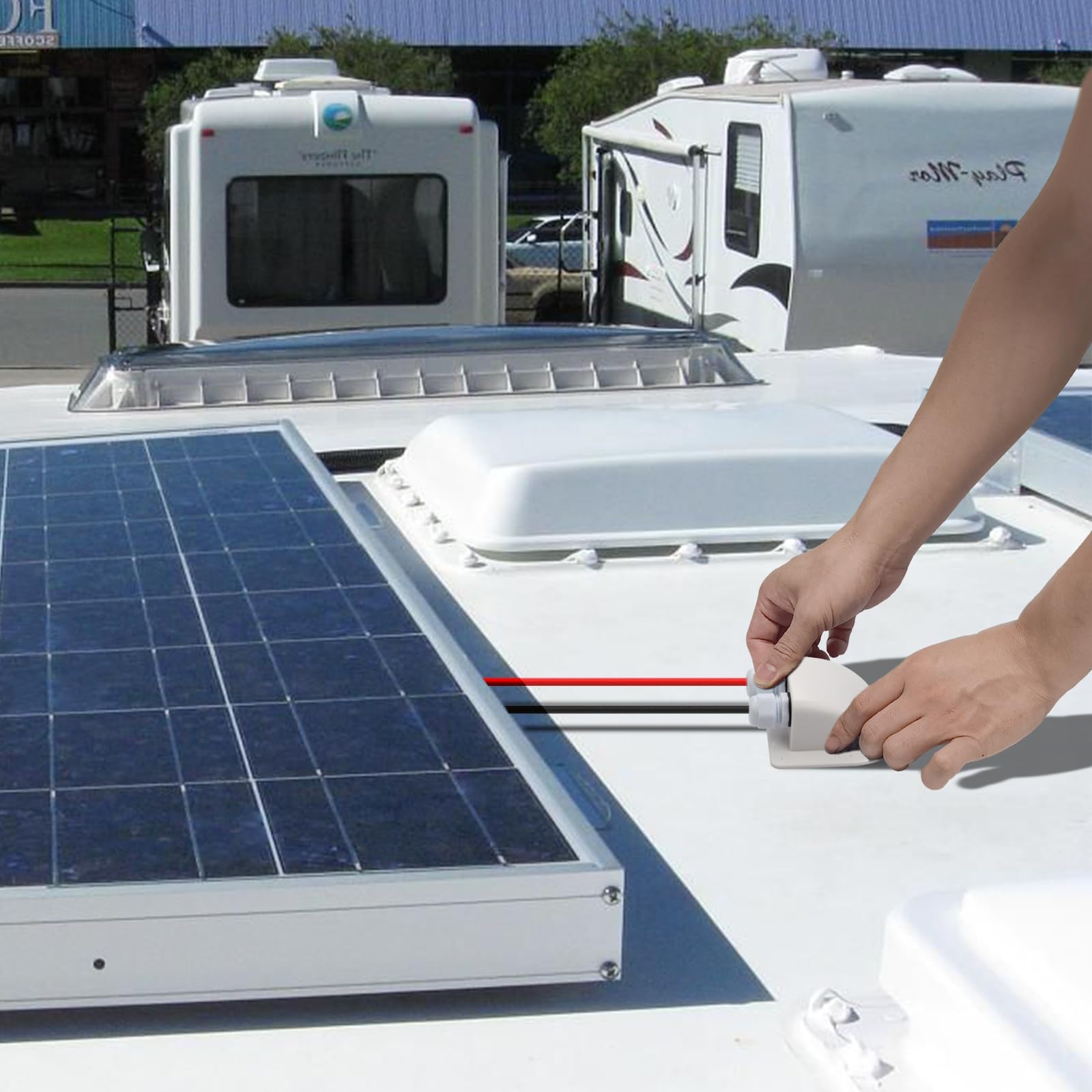 Lot De 2 œillets De Toit - Passe-câbles étanches Pour Panneaux