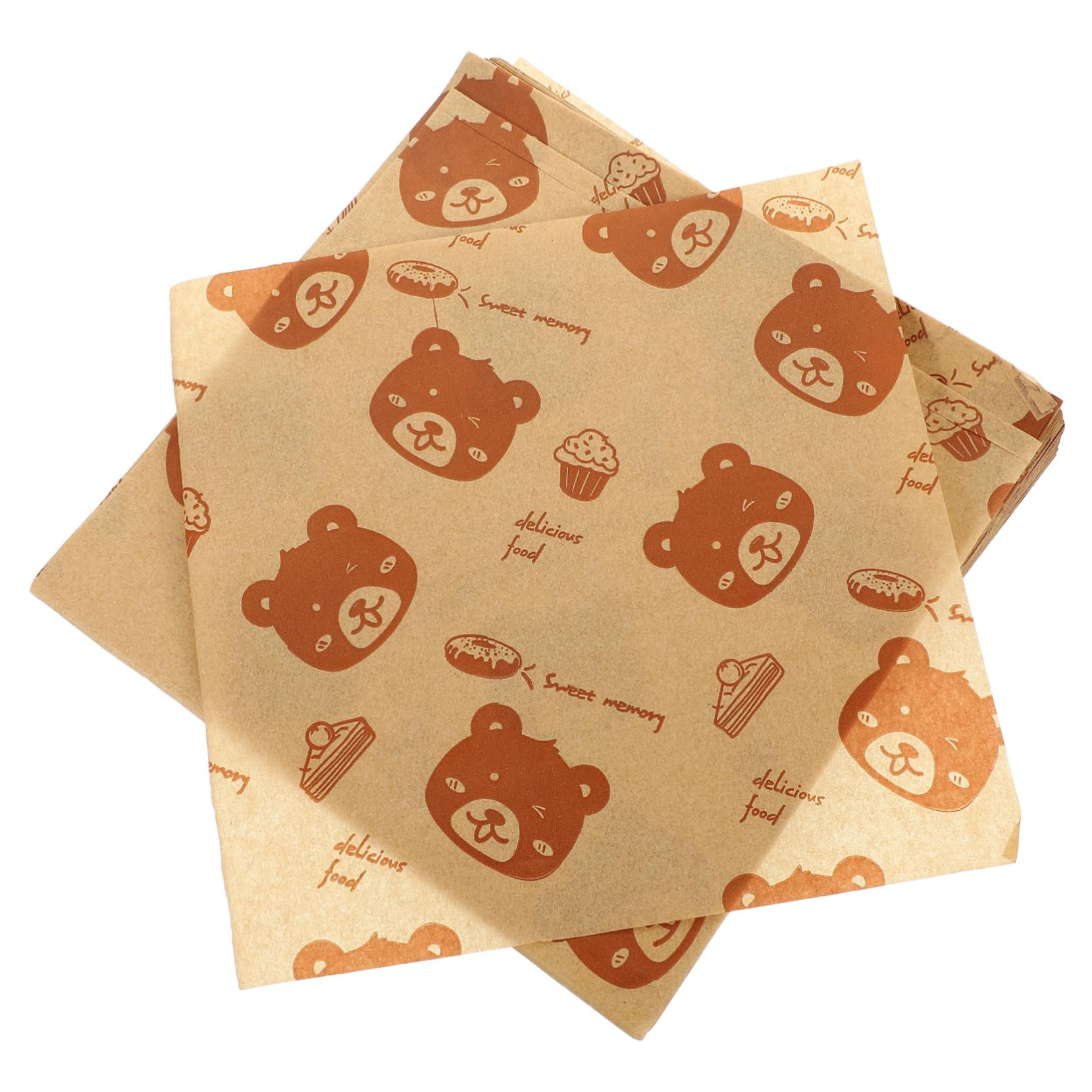 MAGICLULU 500blätter Sandwichpapier aus Lebensmittelpapier Backpapier für Sandwiches und Kuchen Feinkostpapierbögen zum Verpacken von Lebensmitteln
