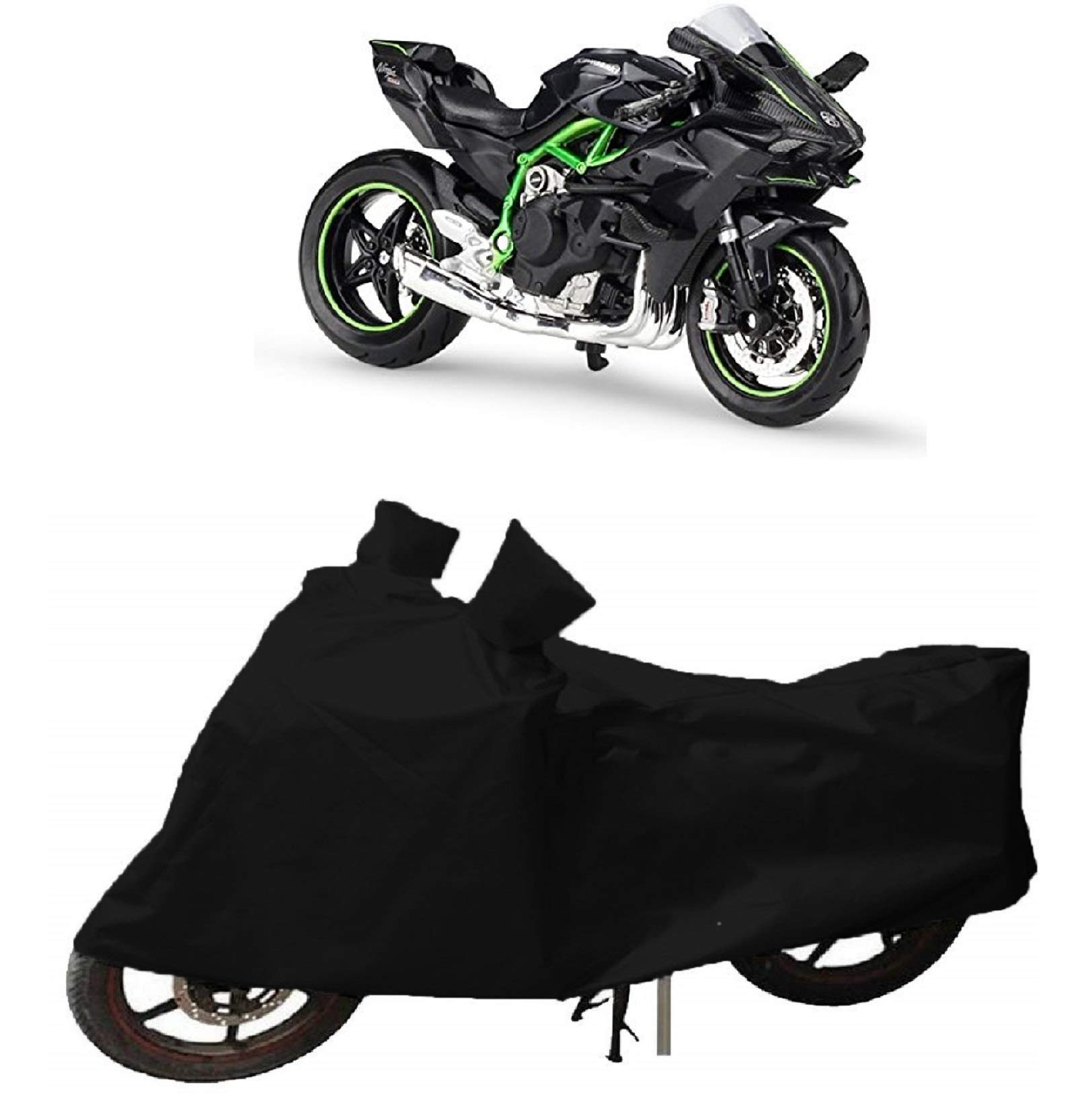Everland Dust Proof Bike/Motorcyle Body Cover for Kawasaki Ninja - Black Color