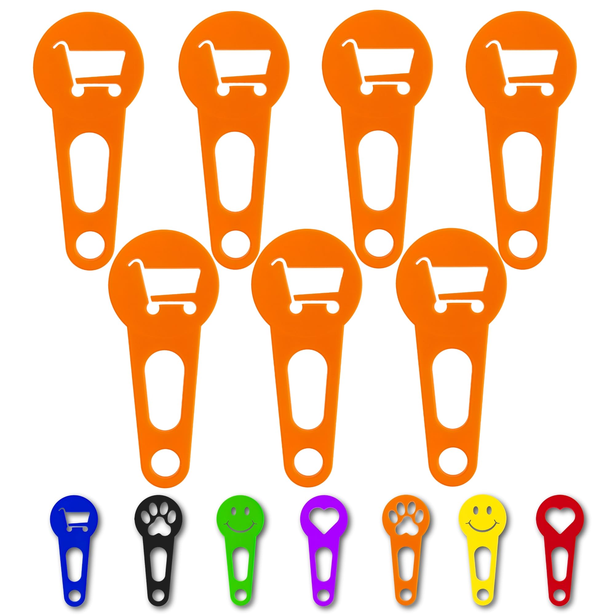 OnAir 7 Pack Shopping Cart Tokens, Aldi Quarter Holder Keychain, Made in Germany