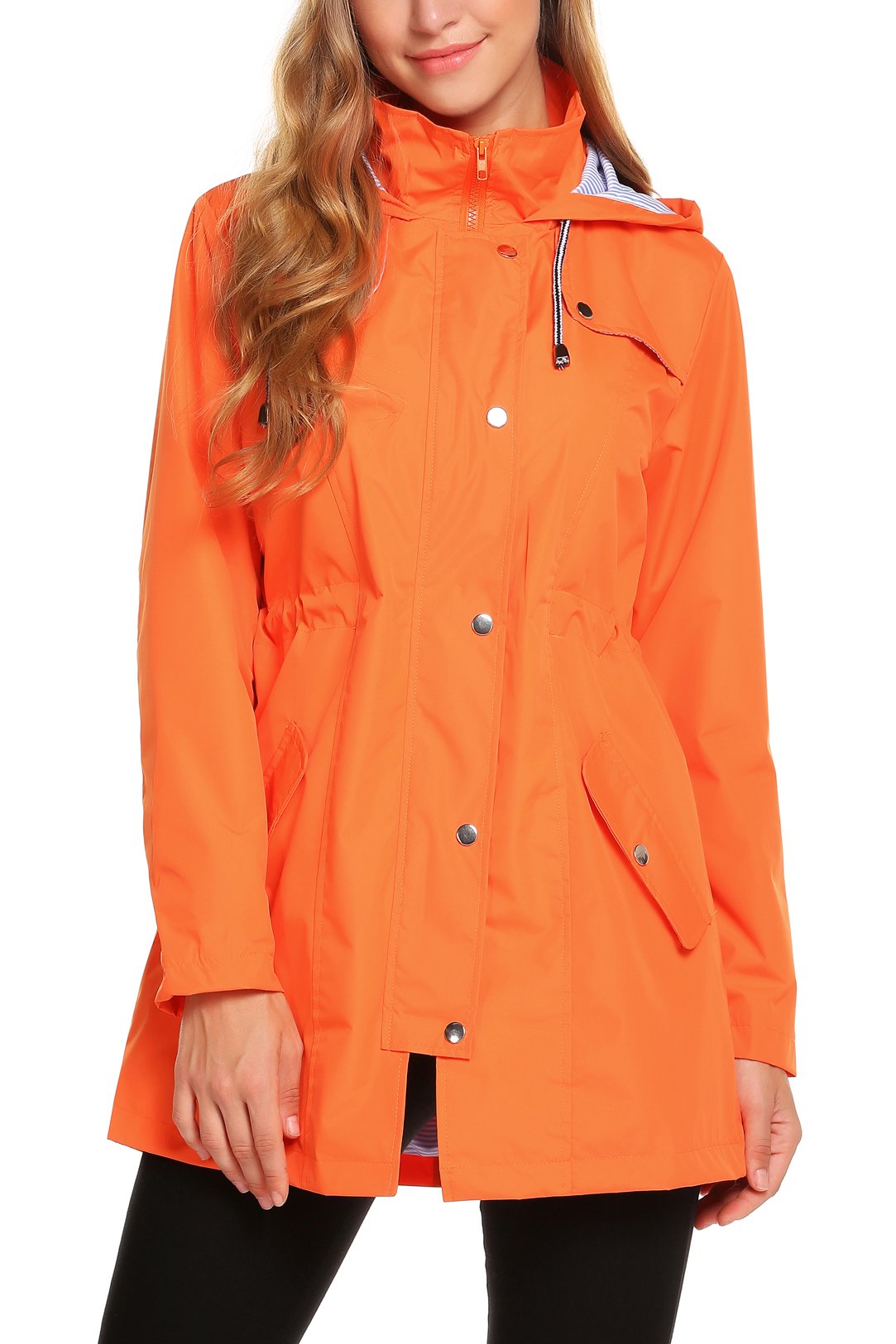 Womens Lightweight Hooded Waterproof Active Outdoor Rain Jacket S-XXL
