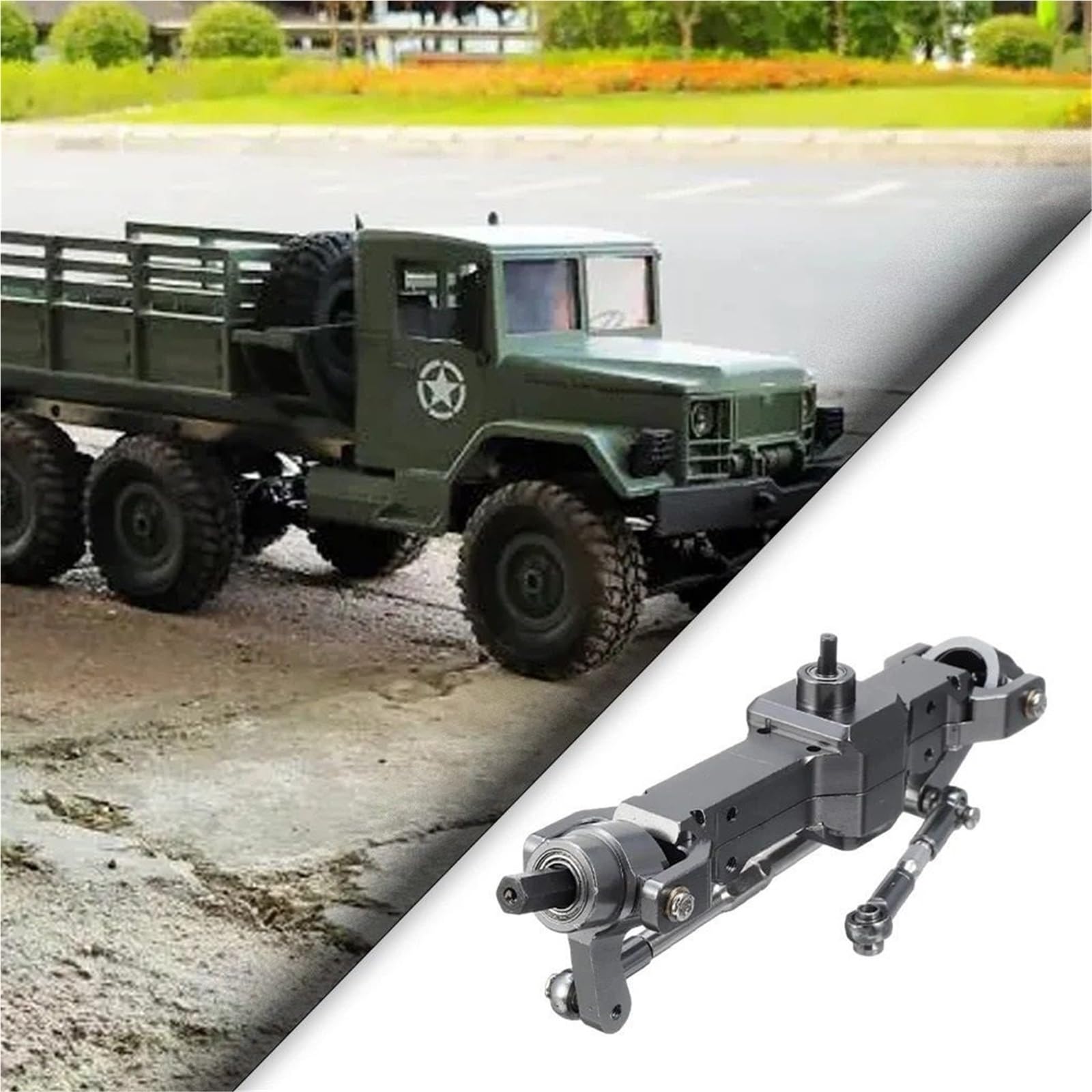 Przednia oś mostu skrzynia biegów pasuje do WPL C14 C24 C34 C44 B14 B24 1/16 RC samochód ciężarówka samochód Rock Crawler ciężarówki części do zdalnie sterowanego samochodu(Titanium)