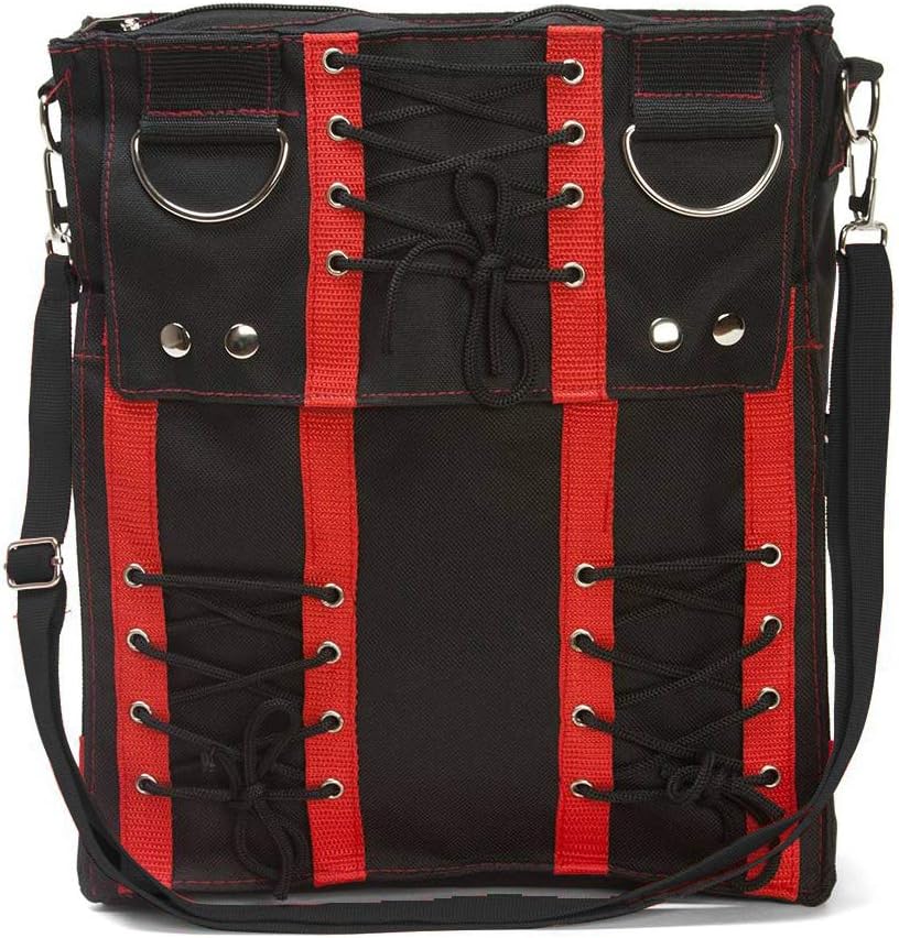 Women's Red Corset Bag Purse Goth Vamp Rockabilly Punk Deathrock Anime Cosplay