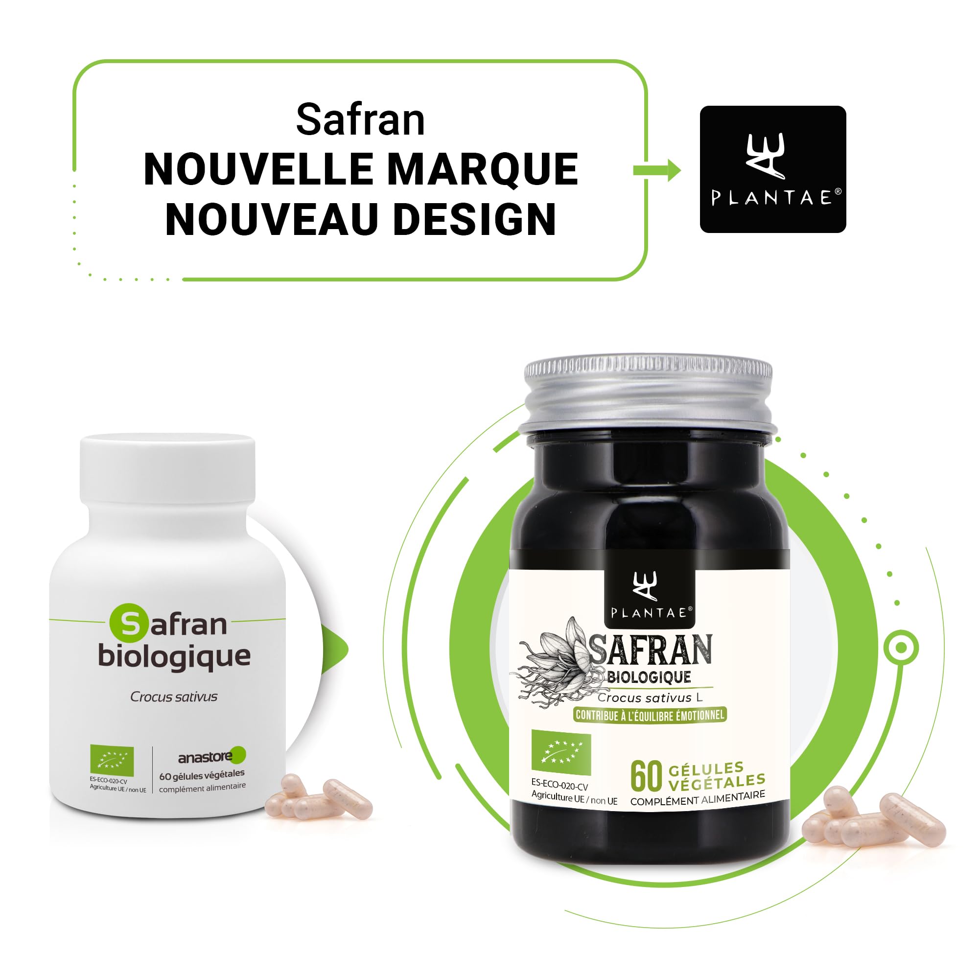 SAFRAN BIOLOGIQUE * L’or rouge * Issu de la province de Teruel (Espagne) * Qualité supérieure * Certifié par le Comité aragonais pour l’agriculture biologique * 60 gélules / 15 mg
