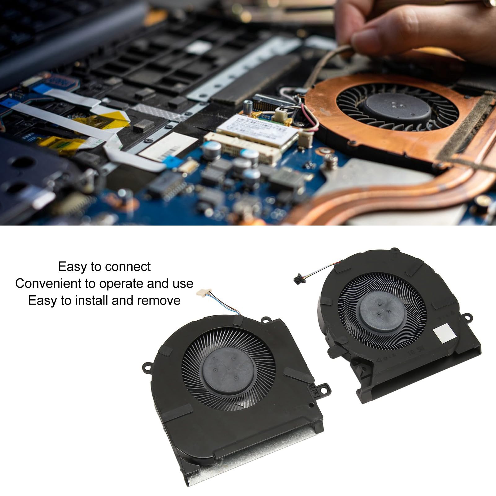 Ventilador de refrigeración de CPU para portátil HP OMEN 15 EK 15 EK0005LA 15 EK0013DX L98737 001 CPU GPU, ventilador de refrigeración portátil de 4 pines, pequeño y ligero (CPU y ventilador de