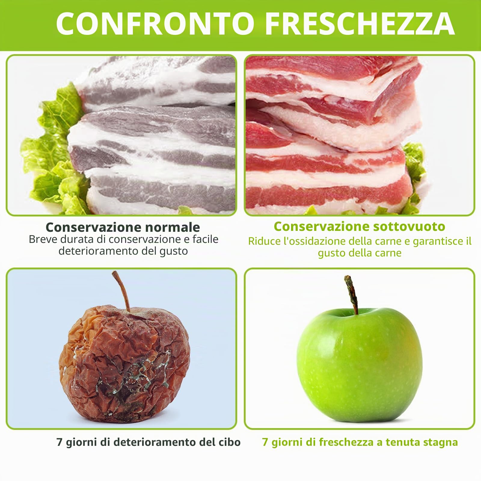 Vegena Macchina per sottovuoto con 15 sacchetti sottovuoto, macchina per sottovuoto, mini sottovuoto a mano, saldatrice elettrica riutilizzabile per conservare alimenti (bianco)