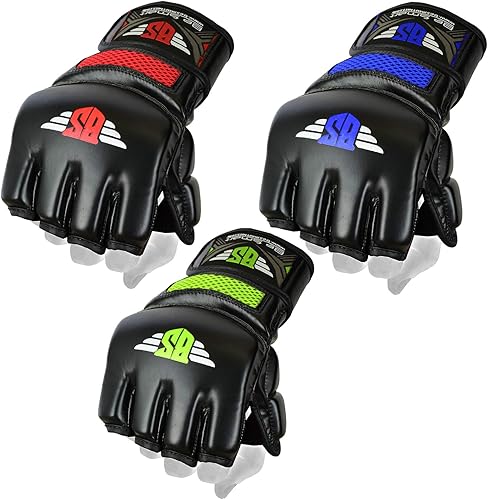 Miniatura 6 de BeSmart UFC - Guantes de kickboxing Guantes de entrenamiento y entrenamiento de artes marciales mixtas, hombres y mujeres adultos