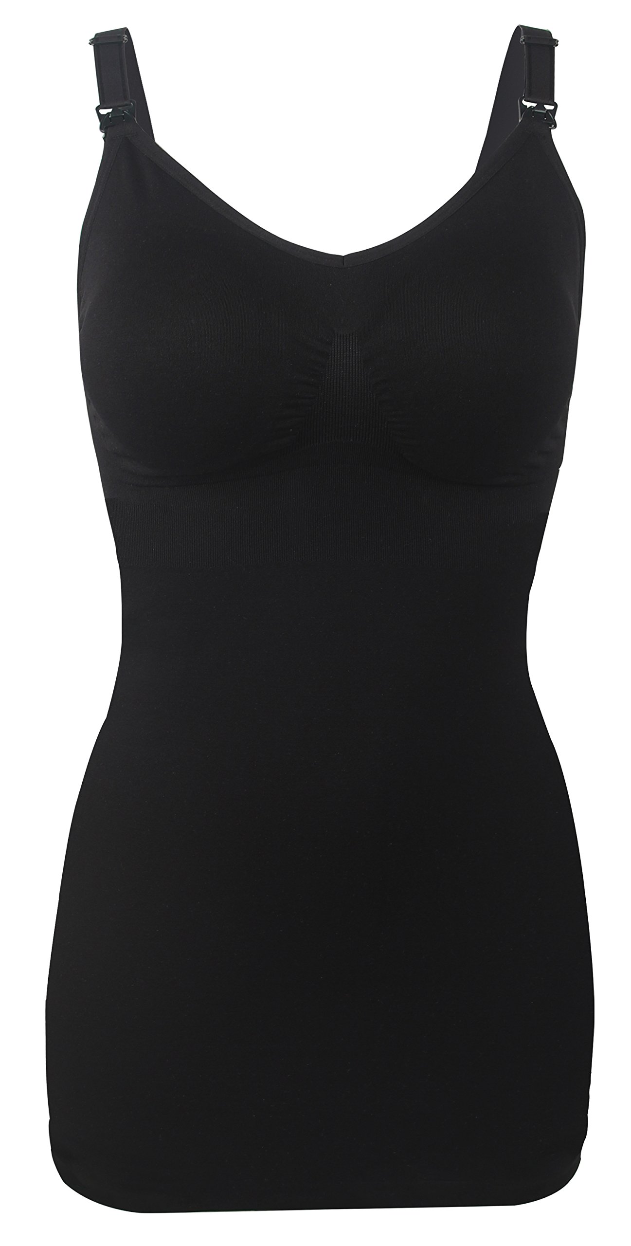 iLoveSIA Damen-Still-Nachthemd ohne Bügel, Nacht-Funktionsshirt, Top D'allaitement, 2 Stück, Lot Noir Noir, X-Large, E