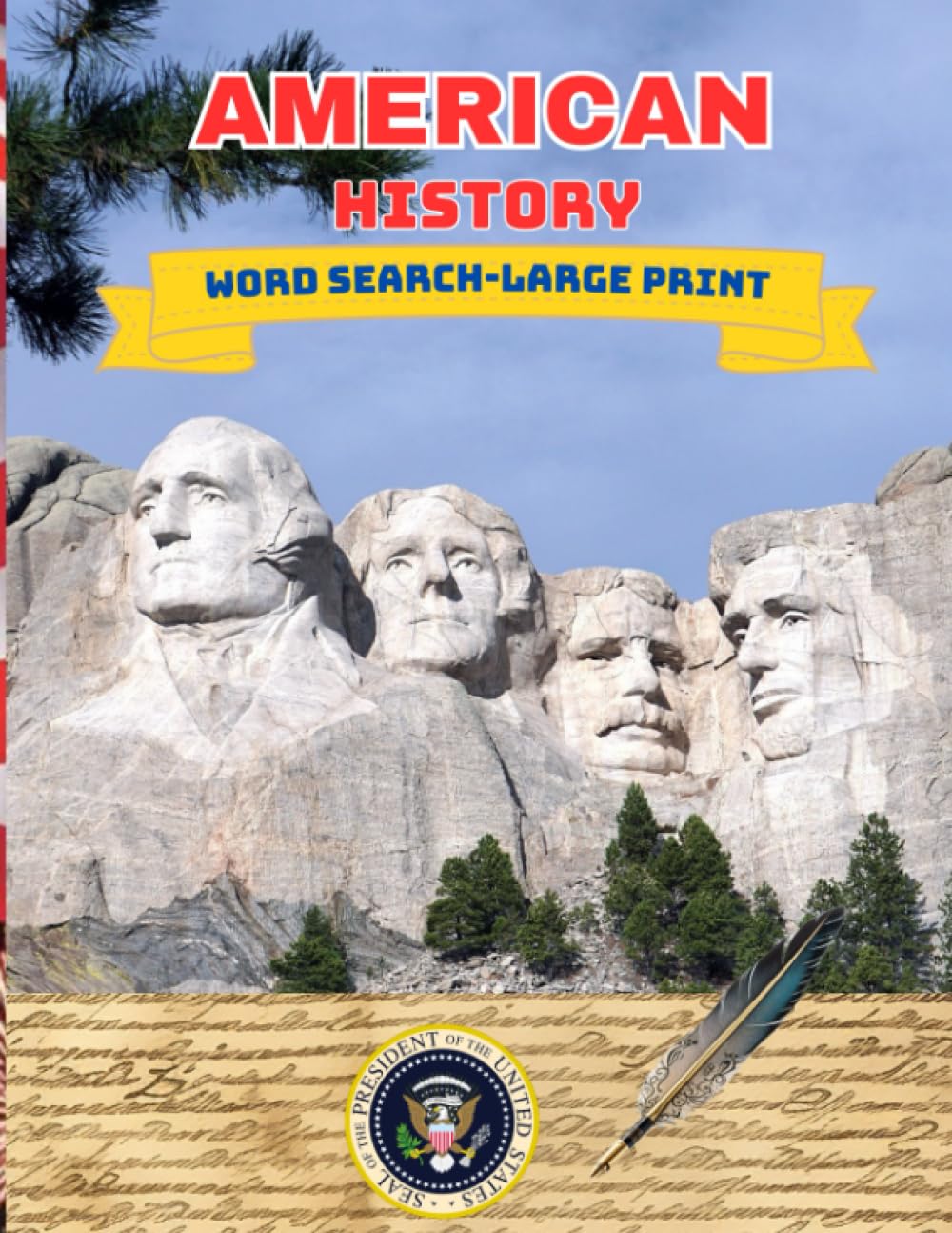 American History - Word Search - Large Print: Exploring U.S. History for Teens, Adults, and Seniors