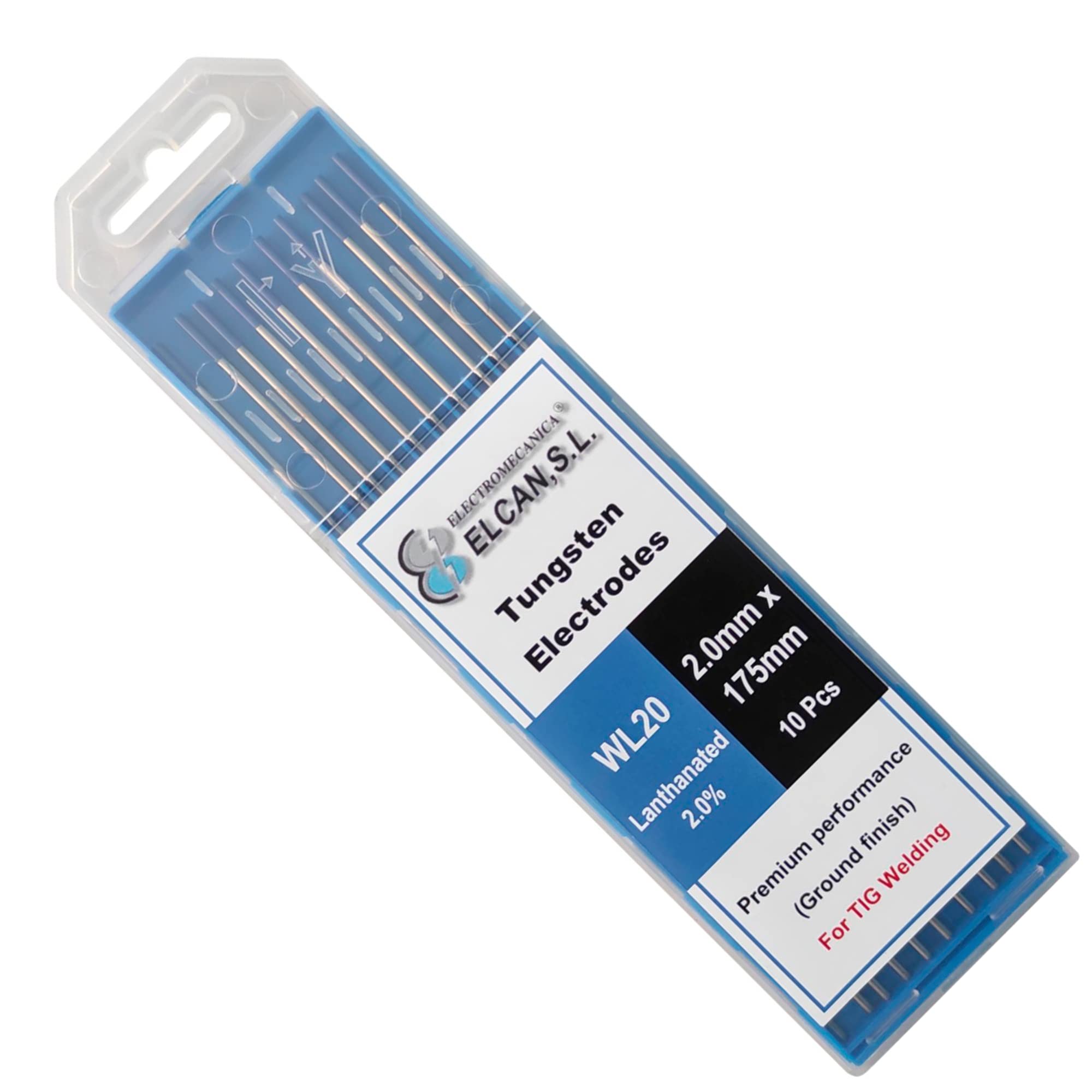 Elettrodi Per Saldatura TIG Tungsteno Lantanio 2% Blu WL20 - 10 Pezzi Professionali