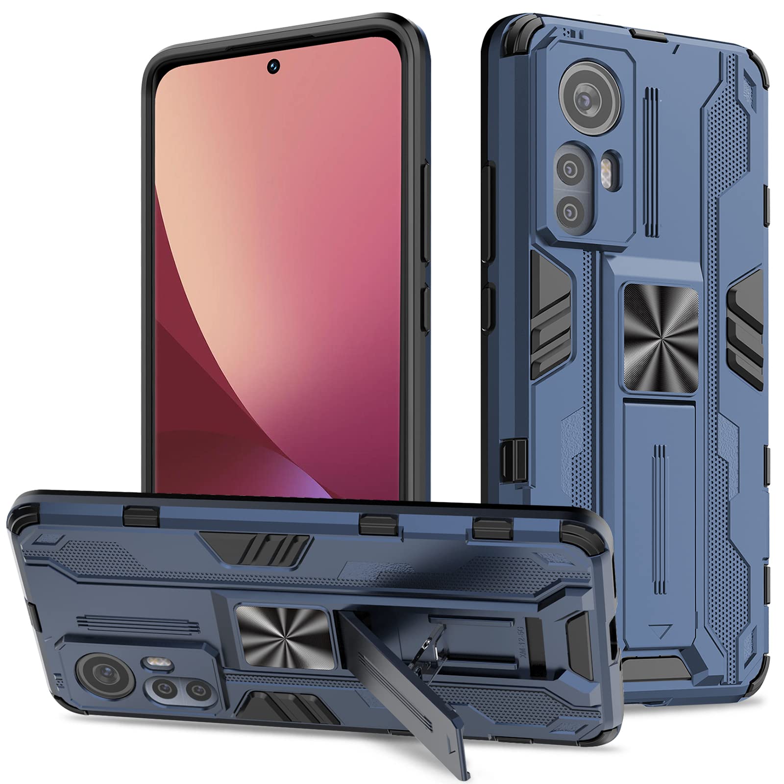 Funda para Samsung Galaxy A13 4G con Cristal Templado Protector Pantalla, Carcasa Antigolpes con Soporte anular metálico, Case Protectora de Grado Militar, Negro — view 226