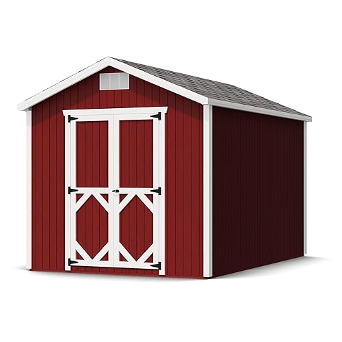 Little Cottage Co. 8x12 Classic Gable Shed, Outdoor Wood Storage