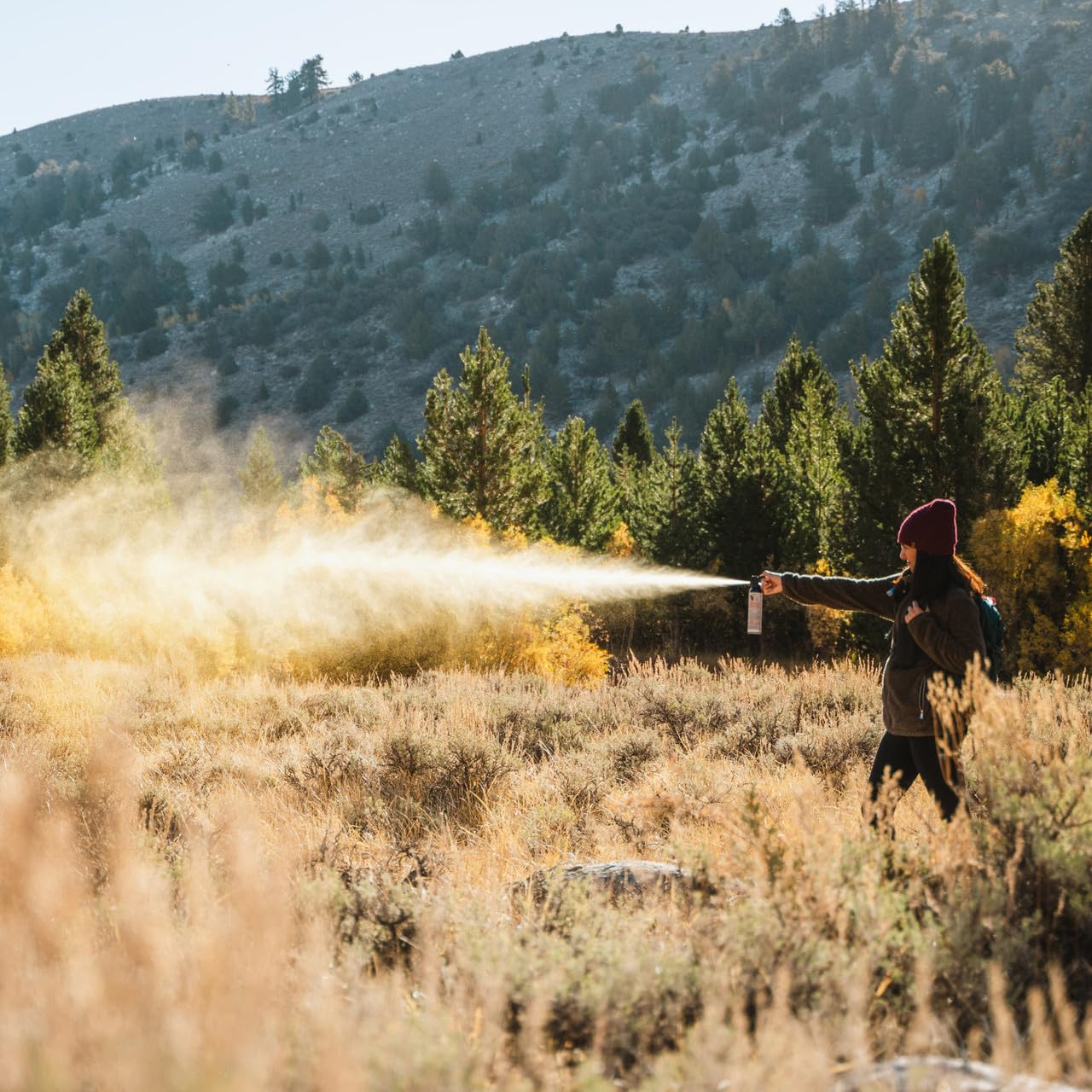 Pepper Shot 1.2% MC 1/2 oz pepper spray fashion leatherette holster and quick release keychain cheetah black/yellow