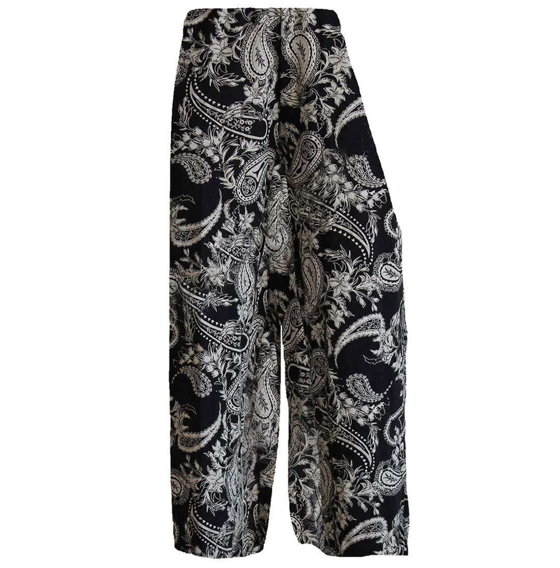 FAIRY TRENDZ LTD Ladies Plus Size Palazzo Trousers Womens Baggy Flared Wide Leg Pants Ladies Plain Casual Wear Trousers