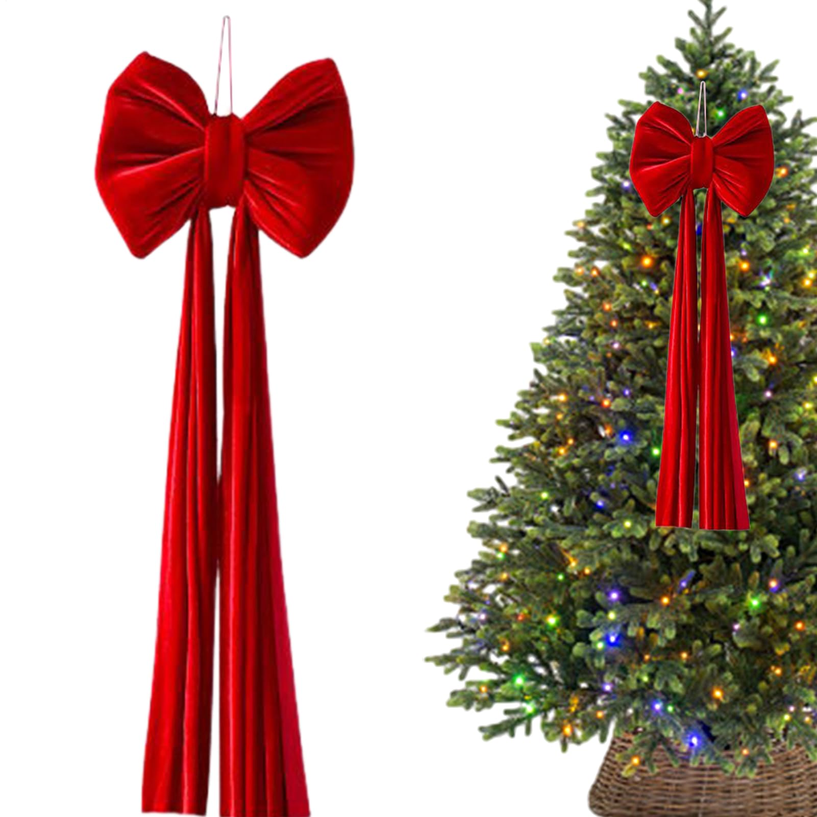 Riesige Schleife Für Weihnachtsbaum Vorgebundene Große Wiederverwendbare | Riesige Weihnachtsbaum Schleife Für Außenbereich Tür Vordere Treppe Hintergrund Zuhause Feiertag Herbst Valentinstag