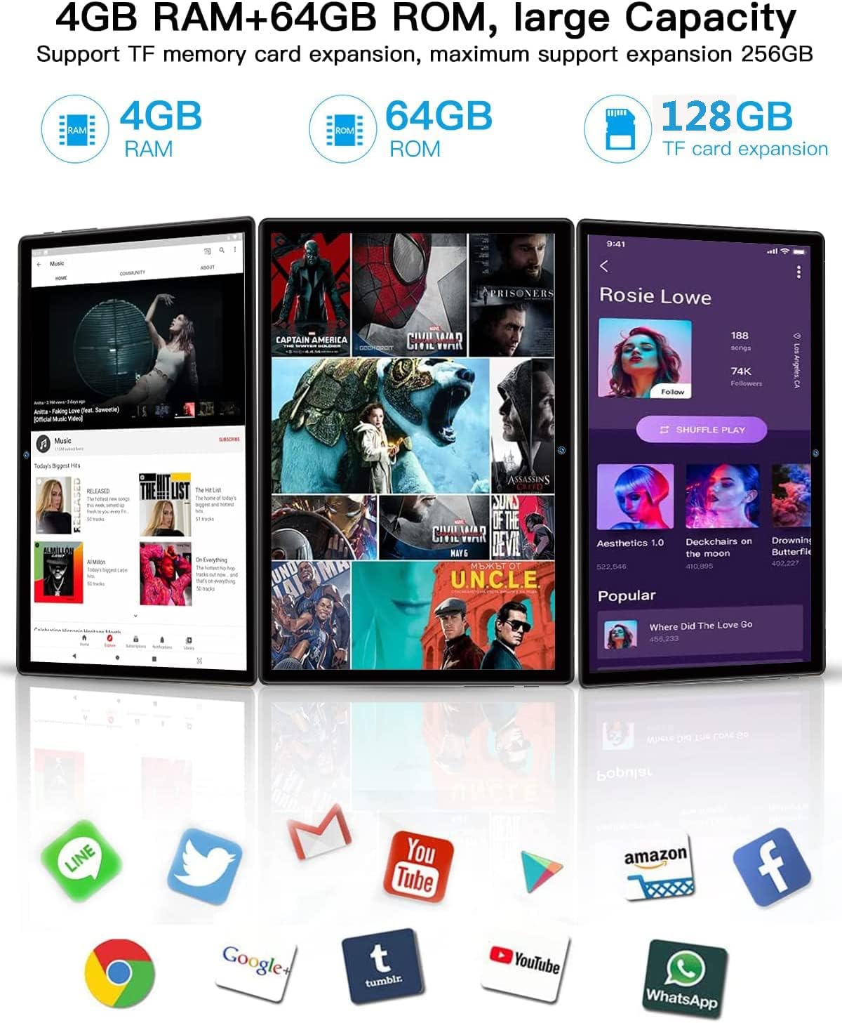 SANNUO Tablet 10 Pollici Android 11 con Display IPS, Octa-Core, G+G touch screen,RAM 4GB ROM 64GB,Espansione SD da 128 GB,2.4G wifi, Dual Camera,Bluetooth,Tablet con Custodia-Nero SANNUO Tablet 10 Pollici Android 11 con Display IPS, Octa-Core, G+G touch screen,RAM 4GB ROM 64GB,Espansione SD da 128 GB,2.4G wifi, Dual Camera,Bluetooth,Tablet con Custodia-Nero