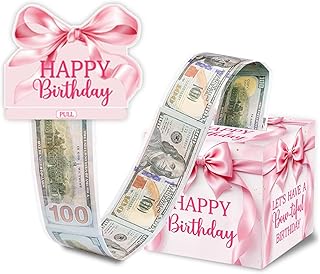 Lustige Geldgeschenke Geburtstag,DIY Überraschungsbox mit Interaktivem Pull Effekt,Geldgeschenke Verpackung Geldgeschenk oder Kleine Geschenke,Geschenkbox Geburtstag für Jungen Mädchen (Bogen)