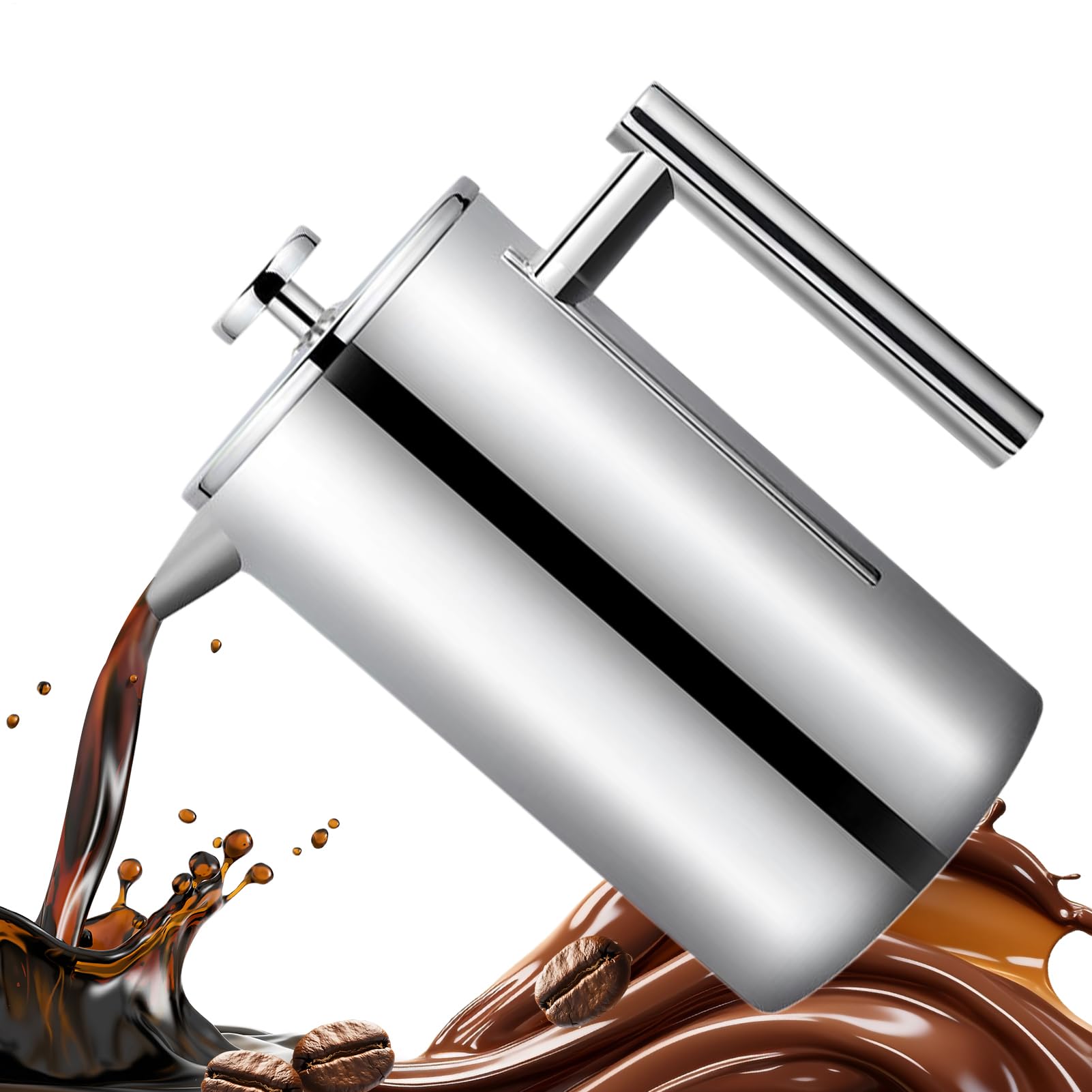 Pentola Per Infusione Del Tè A Pressa Acciaio Inossidabile Facile Da Pulire | Pentola Per Preparazione Di Caffè E Tè Per Uomini Donne Professionisti Appassionati Cucina Caffè Viaggio Casa