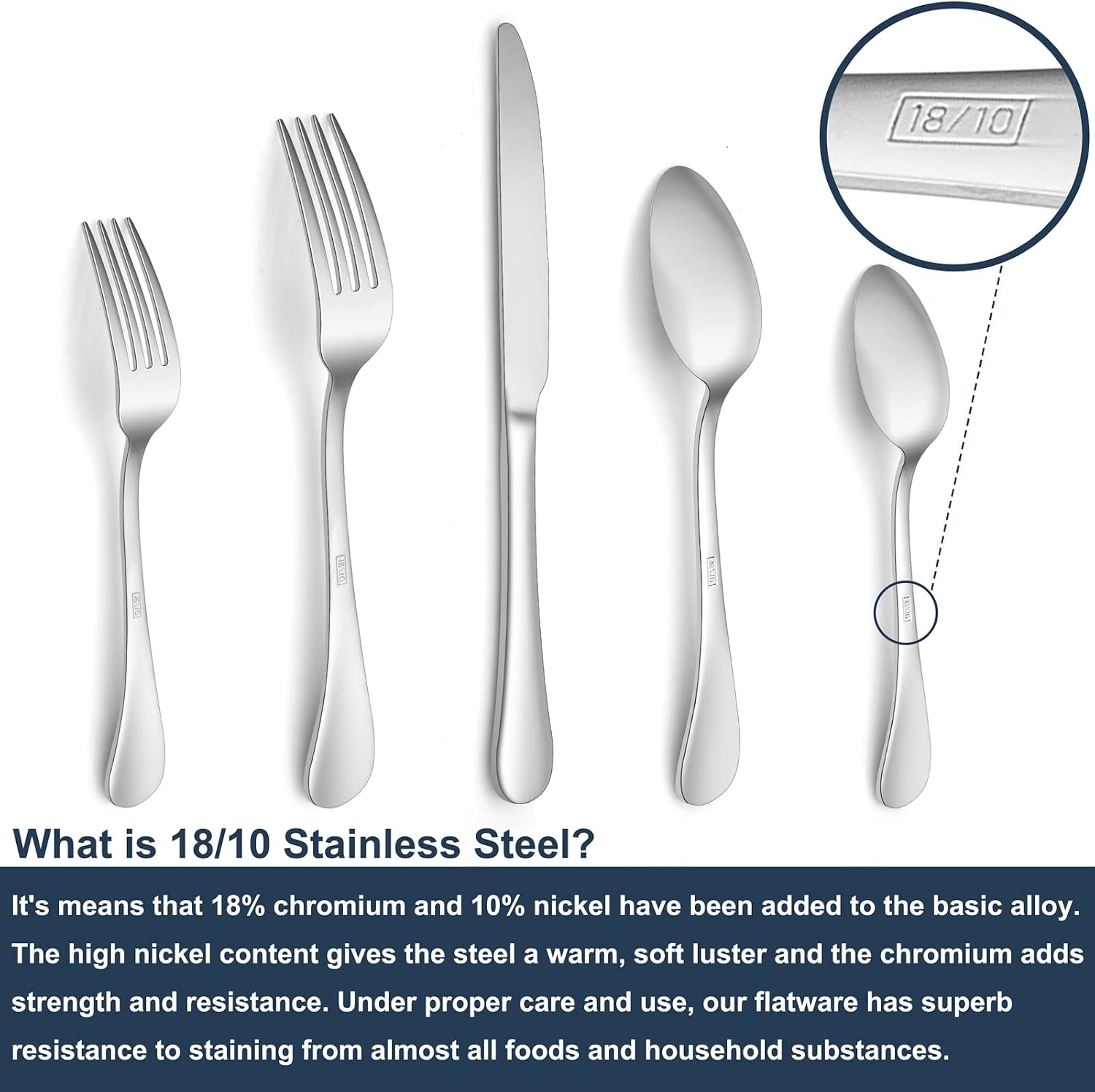 18/10 Silverware Set, HaWare 60-Piece Stainless Steel Flatware Set Service for 12, Luxury Cutlery Set with Ultra Sharp Serrated Knife, Modern Eating Utensil Include Knife Fork Spoon, Dishwasher Safe