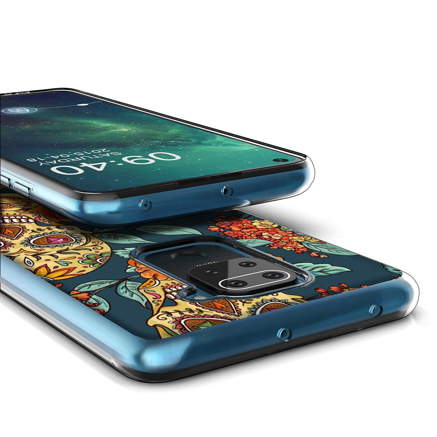 Mixroom - Cover Custodia Back case In TPU Silicone Morbida Per Motorola Moto Edge 20 Pro Fantasia Love Arcobaleno M776