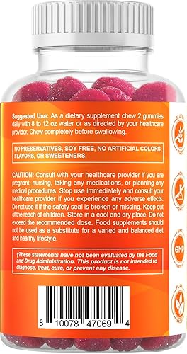 Miniatura 9 de Vitamatic Gomitas de citrato de magnesio 600 mg por porción 60 gomitas veganas promueve una relajación saludable apoyo muscular hueso y energía 60