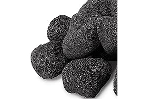 GASPRO Large Black Lava Rocks: Transform Your Fire Pit and Fireplace