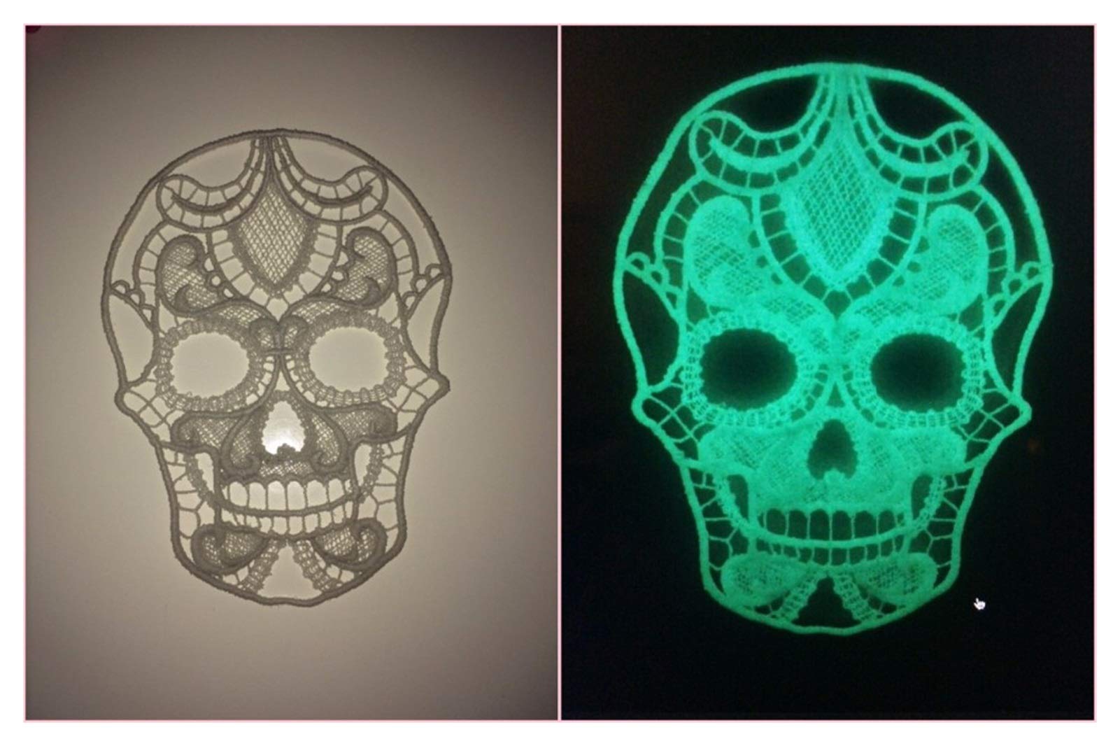 Hilo de Bordar Resplandor en la máquina de Costura Oscuro de la máquina de Hilo de Hilo de filamento de Hilo Iluminado poliéster 500m * 5,150d2 Lavable ecológico