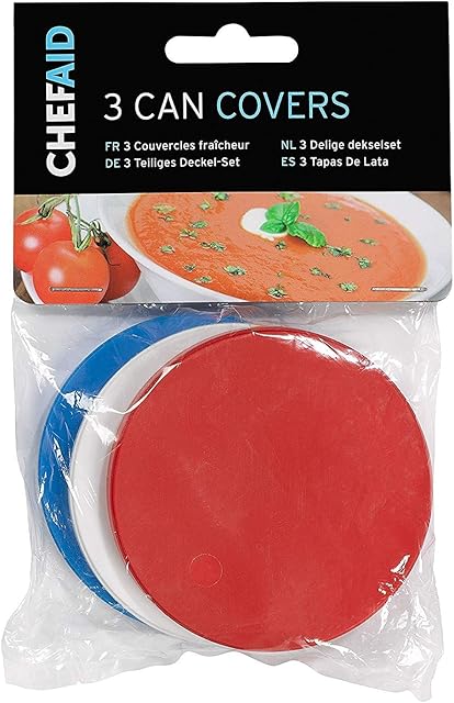 Standard Food Can Tin Covers x3