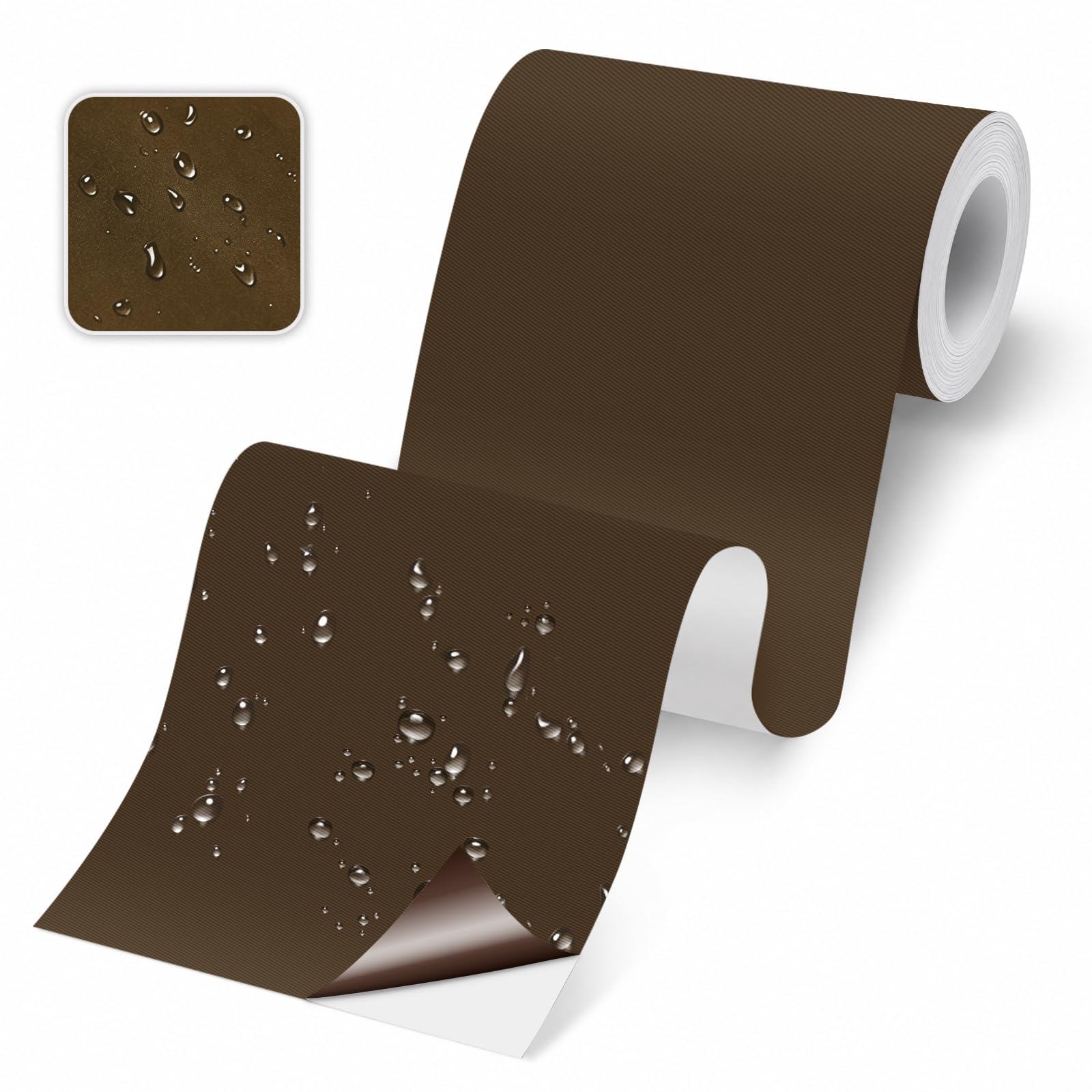 Skystuff Self-Adhesive Fabric Tent Repair Tape, Heavy Duty Waterproof Nylon Repair Patches for Tent, Clothes, Down Jacket, Sleeping Bag, Camping Outdoor Gear, Instant Strong Fix, 10x200cm, Brown