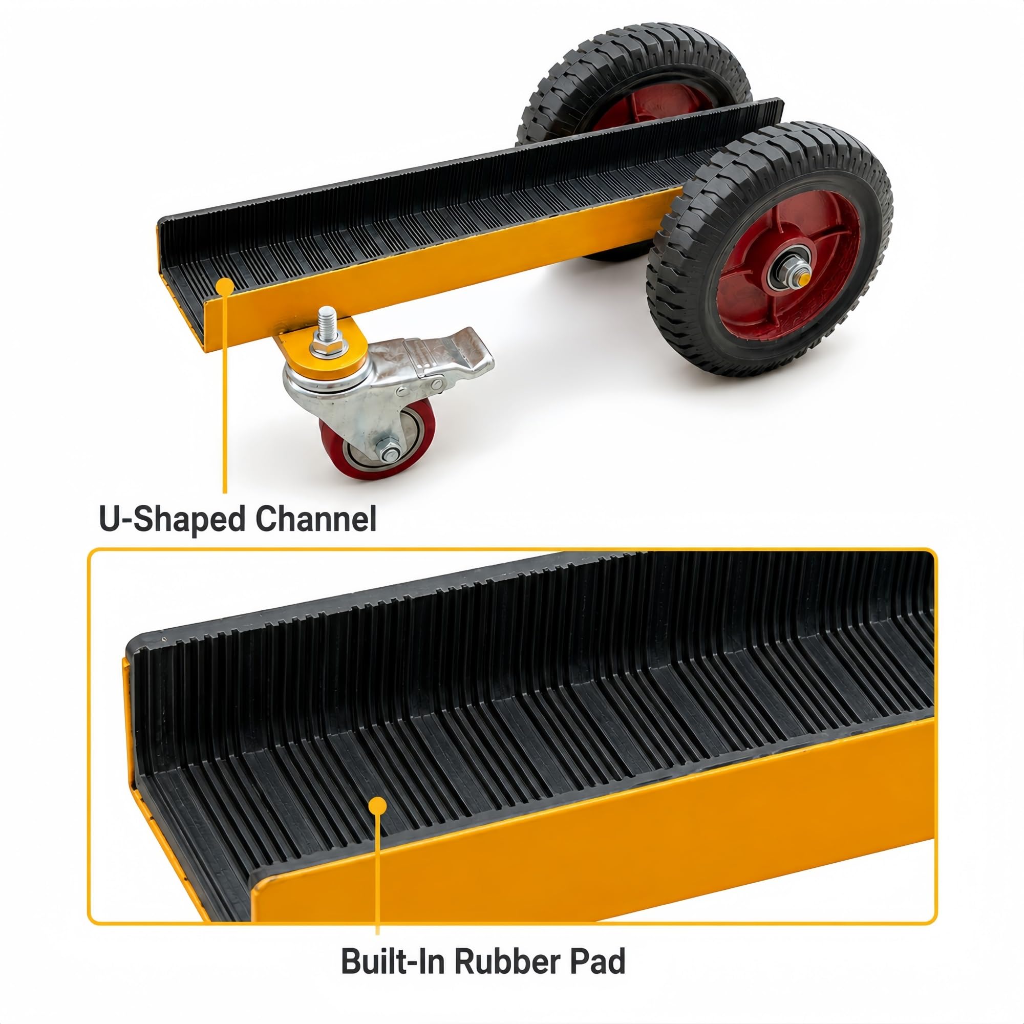 U-förmige Platte, Beweglicher Transportwagen | Mit Brems-Lenkrolle For Trockenbau, Sperrholz, Glasplatten, Steinplatten(100 cm/39.37 in)