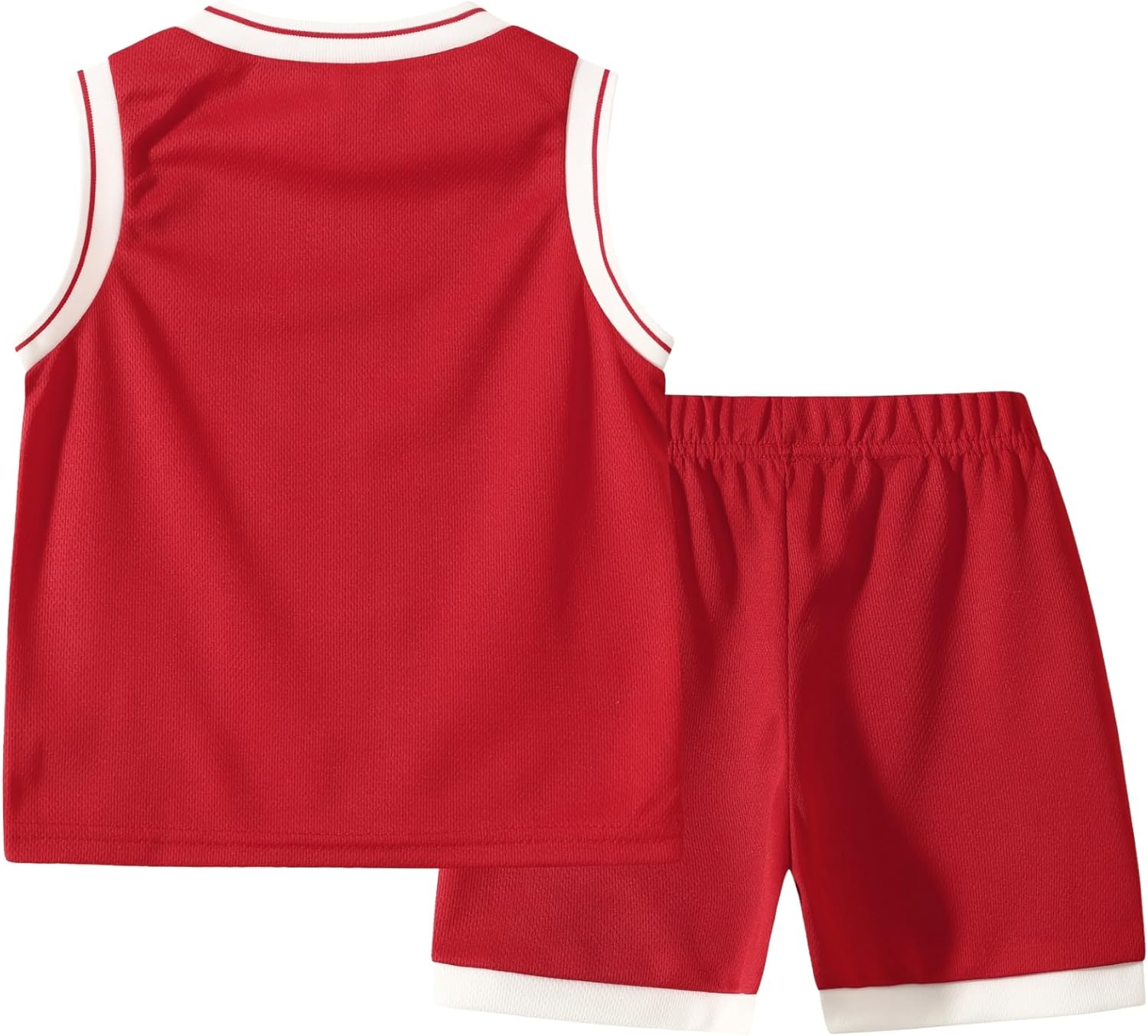 Boys' Active Shorts Set 6 Pieces Athletic Jersey Tank Top and Basketball Shorts Set 4-12Y - Image 2