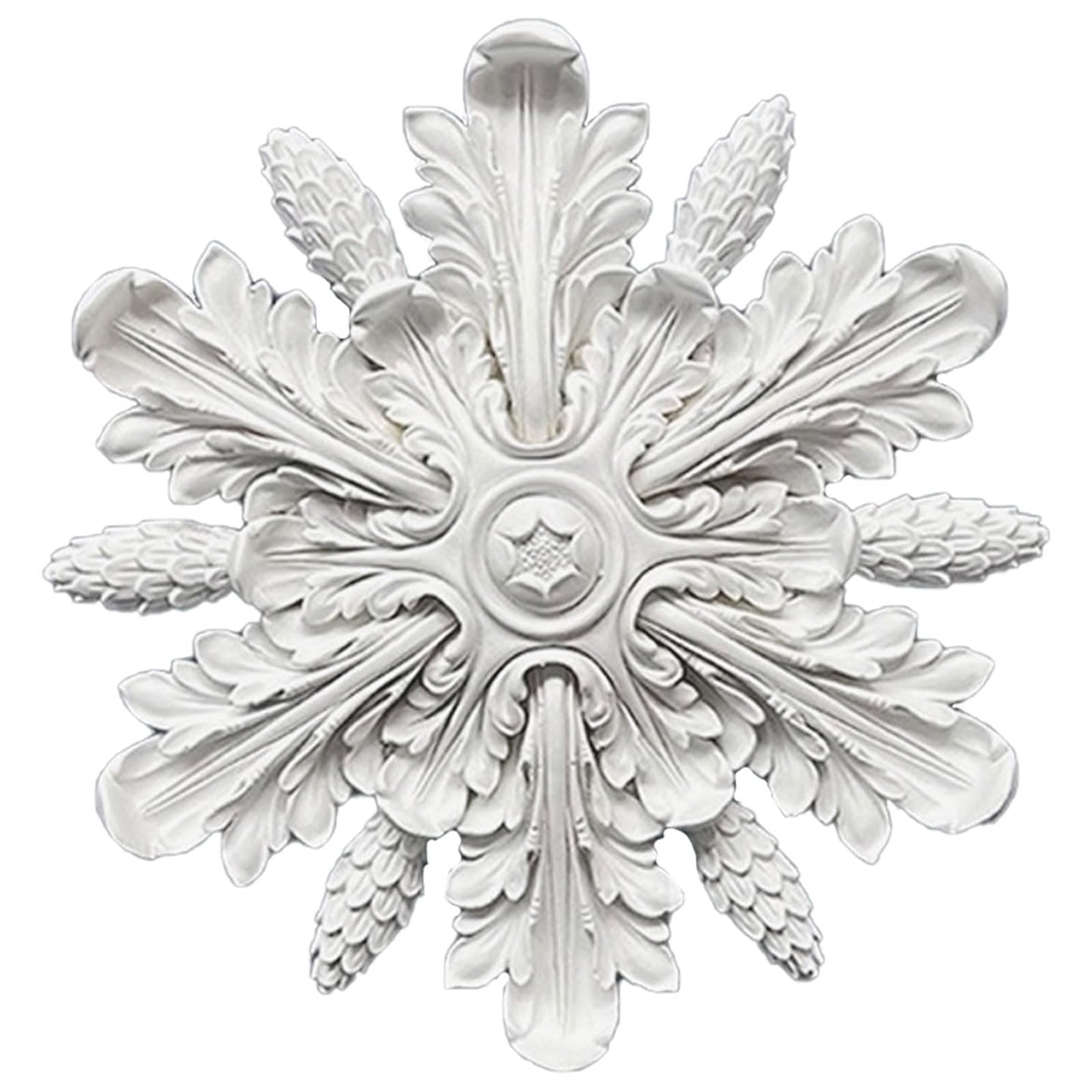 Foelanne White T White Round Pu Ceiling Medallion, Multiple Sizes 24.5-67Cm(,28Cm)