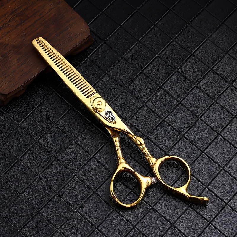 Haarschneideschere, 6 Zoll, Professionelle Friseurschere, 9Cr-Gold, 25–30% V-Zahn-Effilierschere, Schneidemaschine, Haarschnitt-Trimmscheren-Set