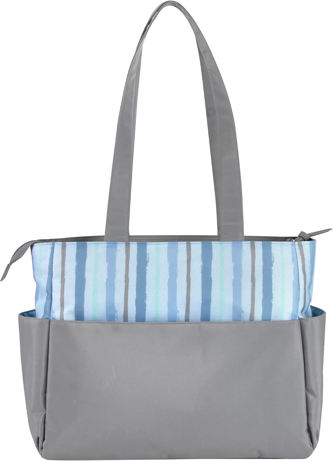 Rainbow Diaper Bag Tote 5 Piece Set with Changing Pad, Insulated Bottle Holder, Wipes Case, Pouch for Baby Girl, Baby Boy