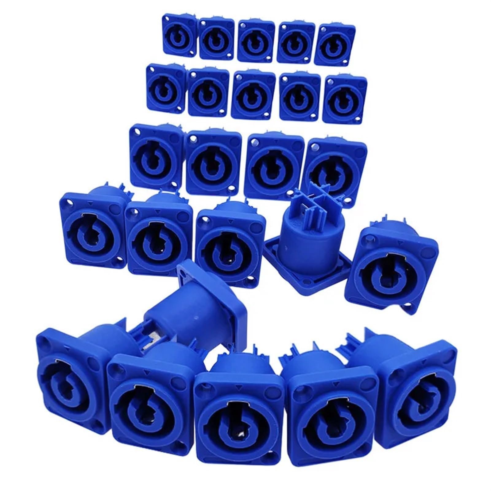 Connecteur femelle 3 broches haut-parleur 20A avec isolation 250V pack bleu