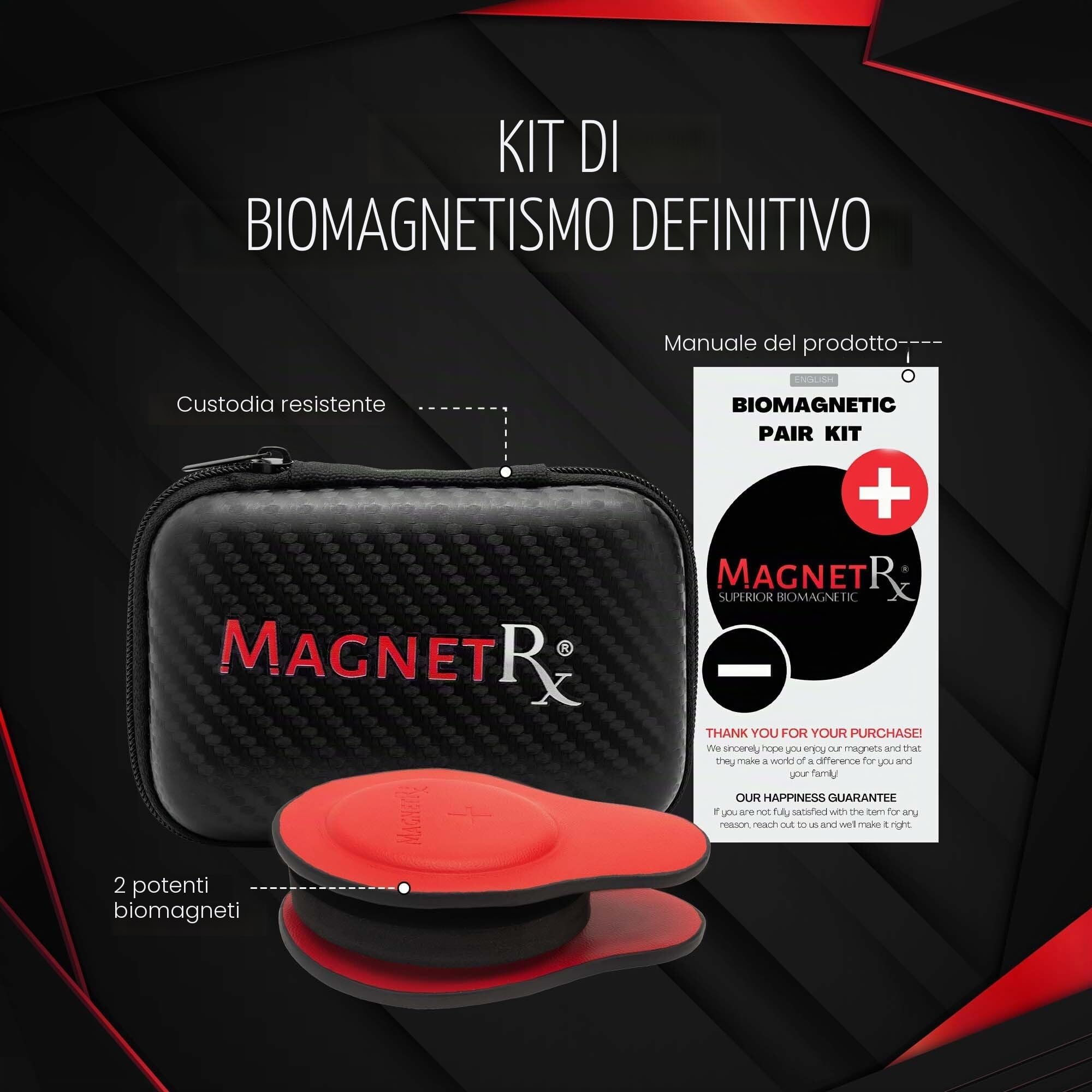 MagnetRX® Kit di Magneti per Terapia Biomagnetica – Magneti al Neodimio – Coppia Bio Magneti Dr. Goiz (2 unità)