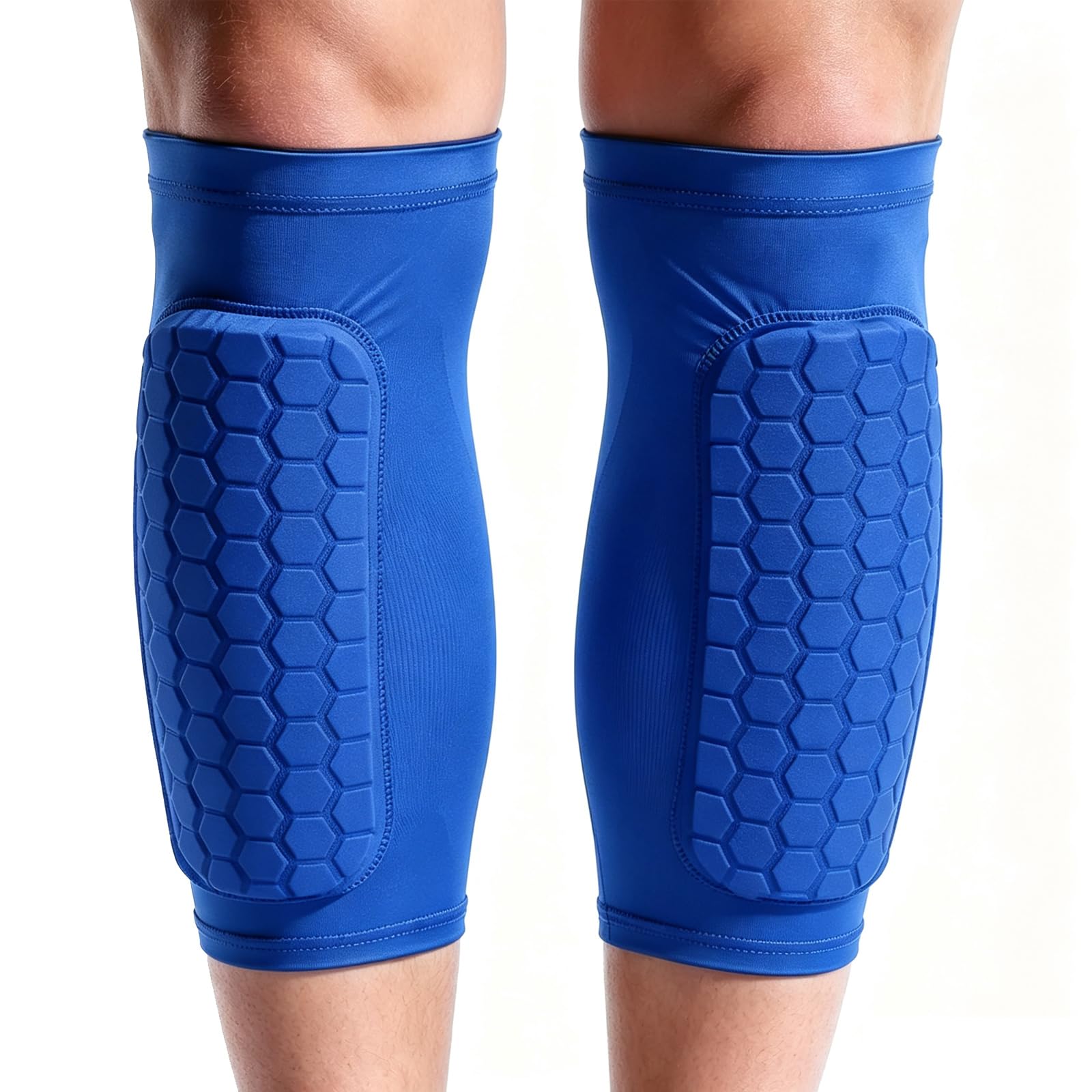 Kids Football Shin Pads with Sleeves, Lightweight Shin Guards