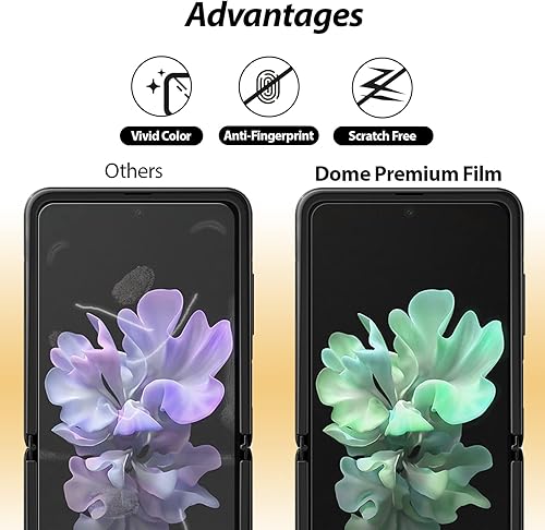 Miniatura 2 de DOME GLASS Whitestone GEN - Protector de pantalla para Samsung Galaxy Z Flip 3 (2021), protector de pantalla de película de PET transparente HD