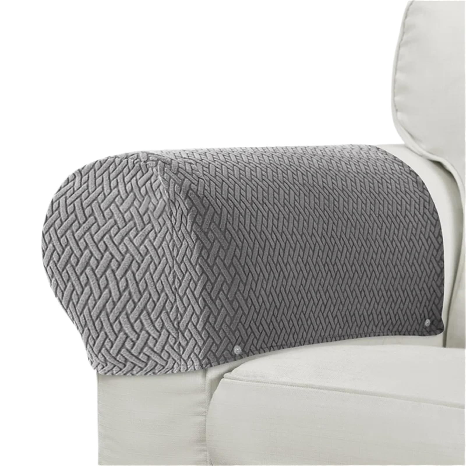 Mlyvax 6pcs Jacquard Sofa Armchair Covers Anti-dirty Removable Armrest Chair Slipcovers Elastic Home Arm Protector Cover(Grey)