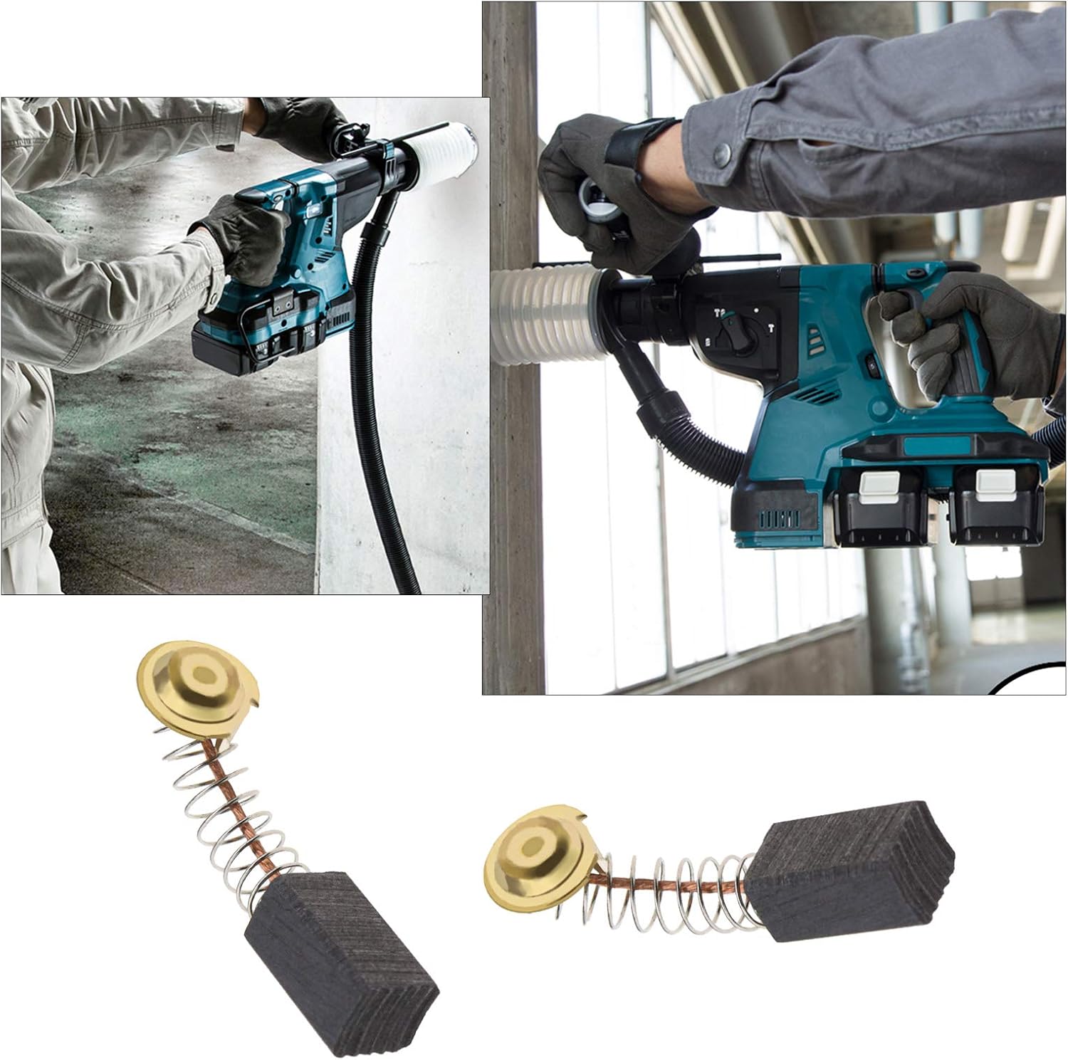 Be In Your Mind 2 works of Motor Carbon Brushes 6.5x7.5x12mm Compatible with Guild PDH26G 1000W Rotary Hammer Drill Mannesmann 12590 Hammer Drill - Image 5